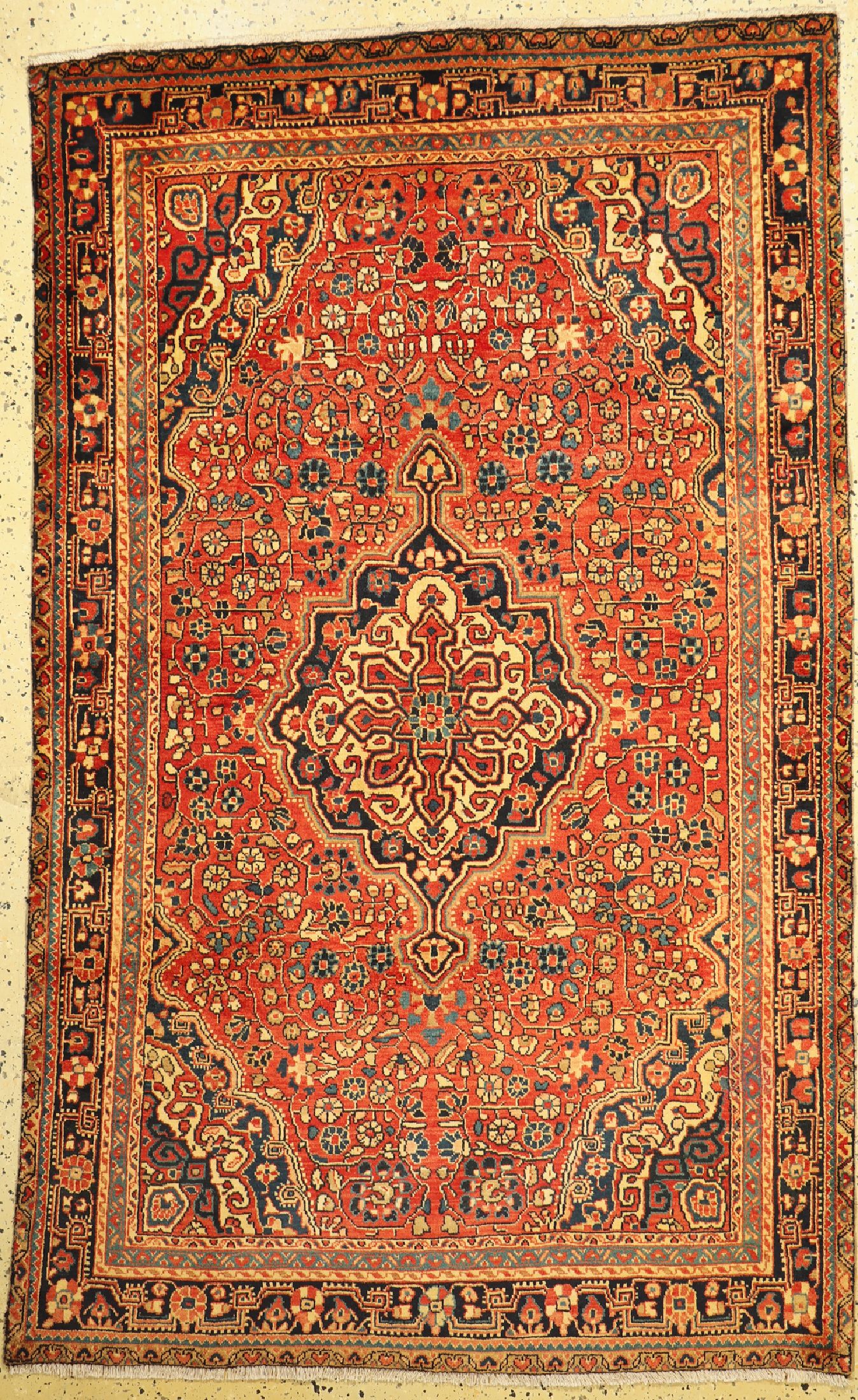 Djosan fein alt, Persien, um 1930, Korkwolle auf Baumwolle, ca. 205 x 130 cm, EHZ: 2
