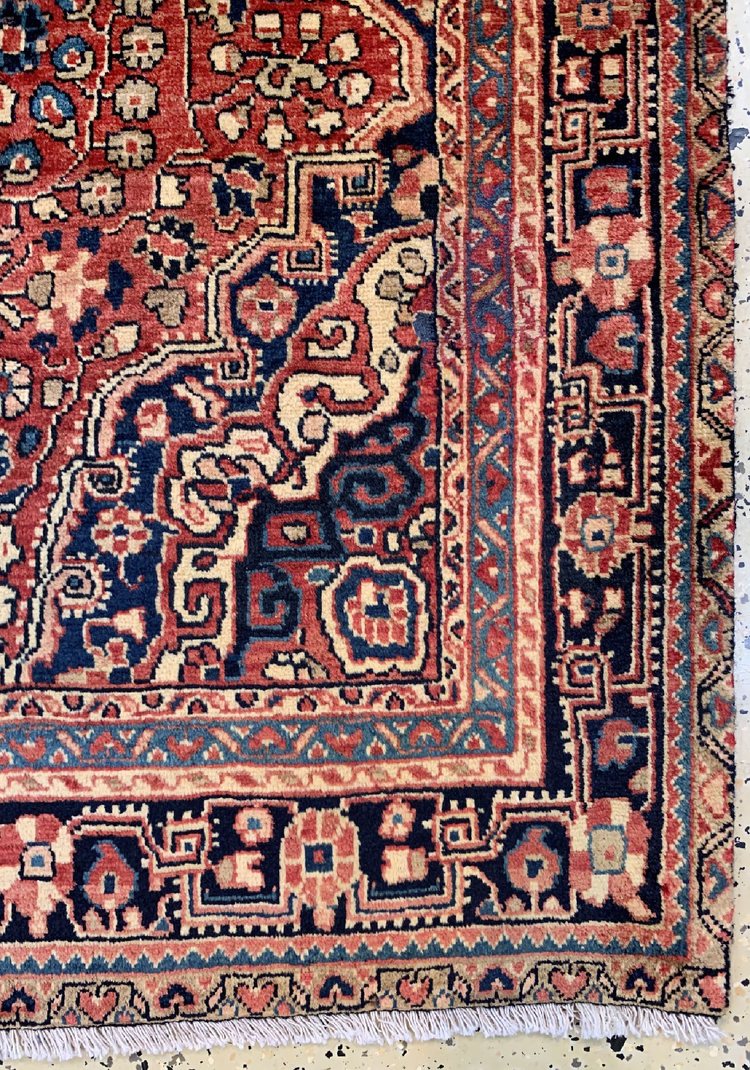 Detail a: Djosan fein alt, Persien, um 1930, Korkwolle auf Baumwolle, ca. 205 x 130 cm, EHZ: 2