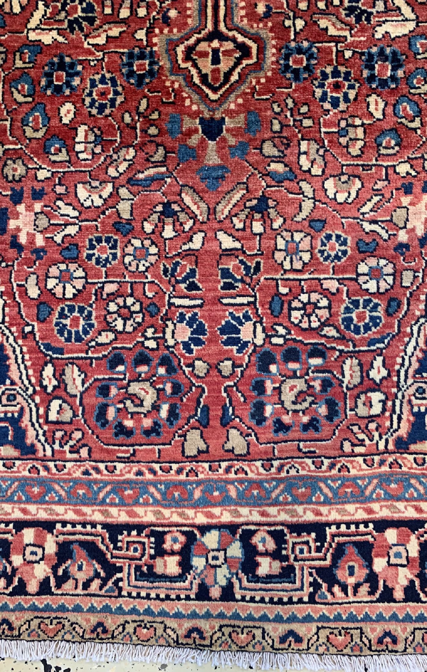 Detail b: Djosan fein alt, Persien, um 1930, Korkwolle auf Baumwolle, ca. 205 x 130 cm, EHZ: 2