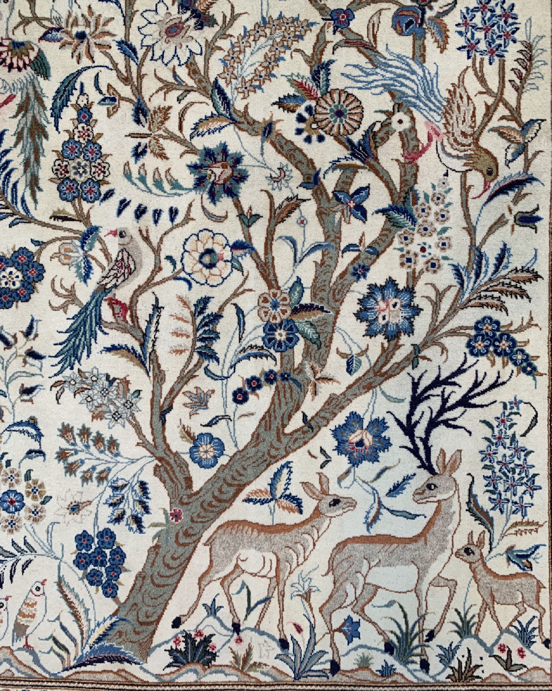 Detail b: Keschan fein alt, Persien, um 1940, Wolle auf Baumwolle, ca. 212 x 137 cm, EHZ: 2