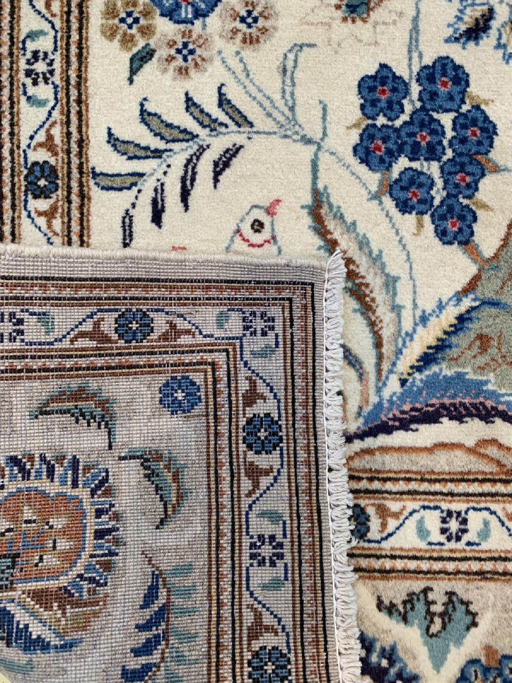 Detail e: Keschan fein alt, Persien, um 1940, Wolle auf Baumwolle, ca. 212 x 137 cm, EHZ: 2