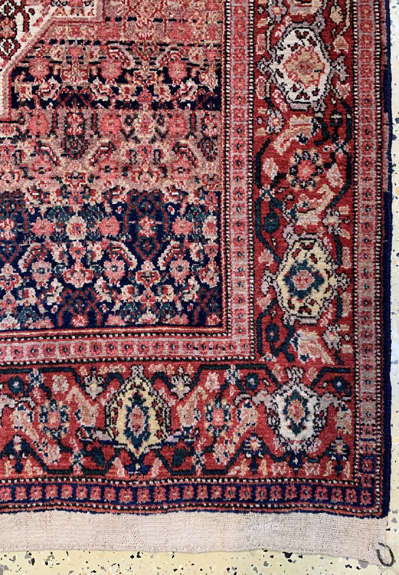 Detail a: Antiker Senneh, Persien, um 1900, Wolle aufBaumwolle, ca. 195 x 135 cm, EHZ: 2