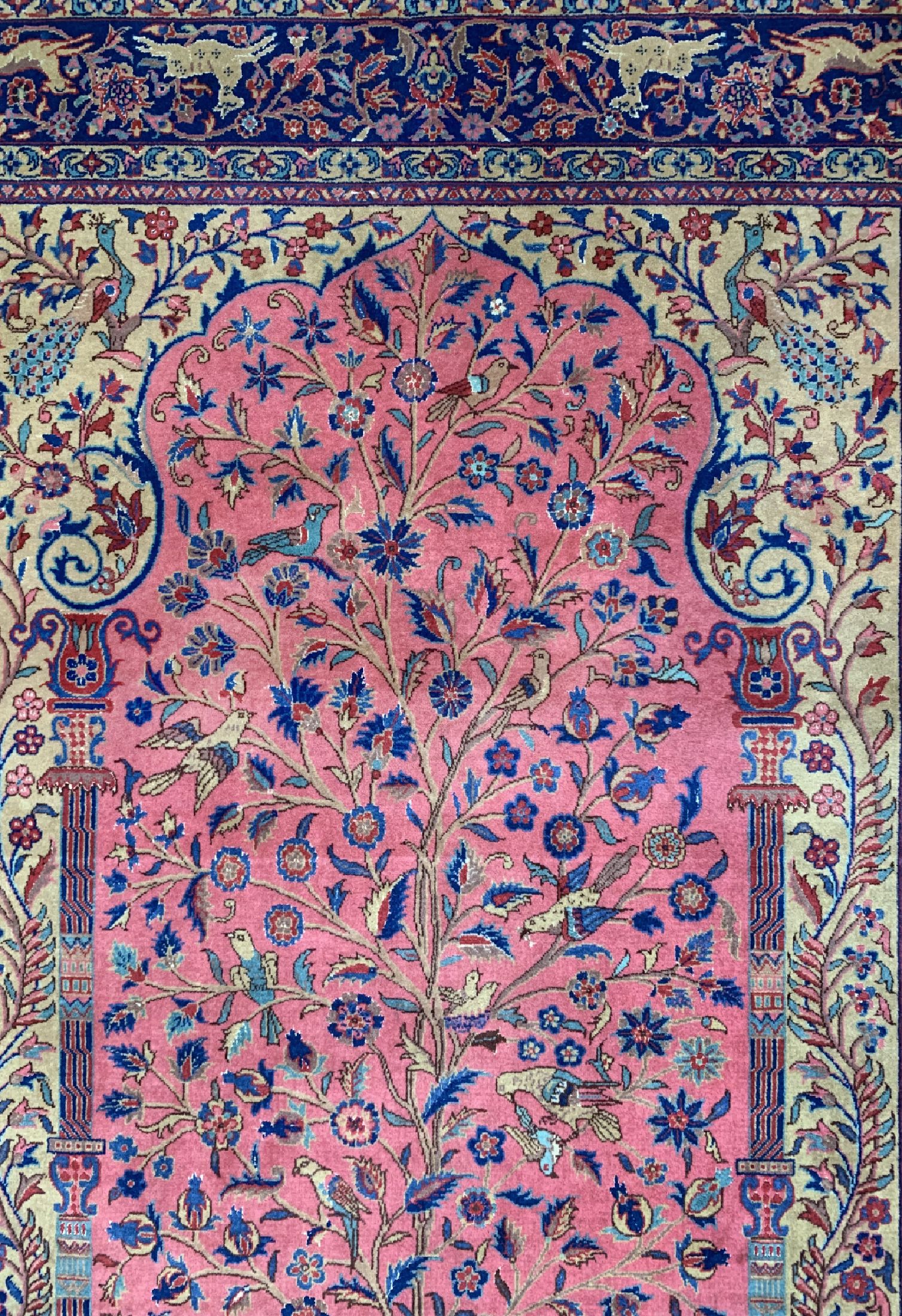 Detail c: Keschan Kork fein, China, ca. 40 Jahre, Korkwolle mit Seide, ca. 187 x 127 cm, EHZ: 2