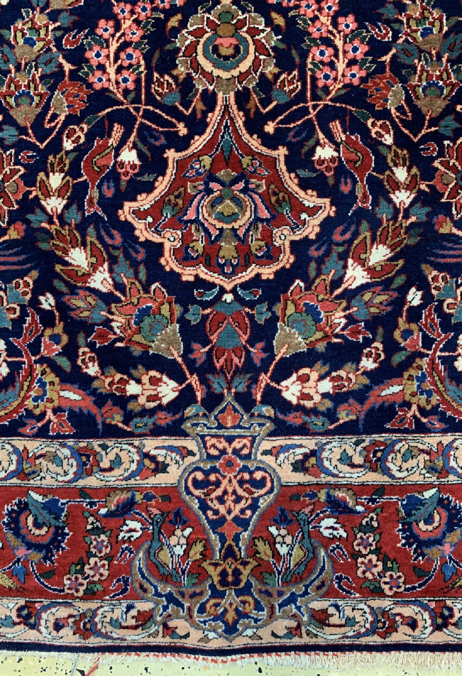 Detail b: Sarogh Kork alt, Persien, um 1940, Korkwolle auf Baumwolle, ca. 200 x 137 cm, EHZ: 2