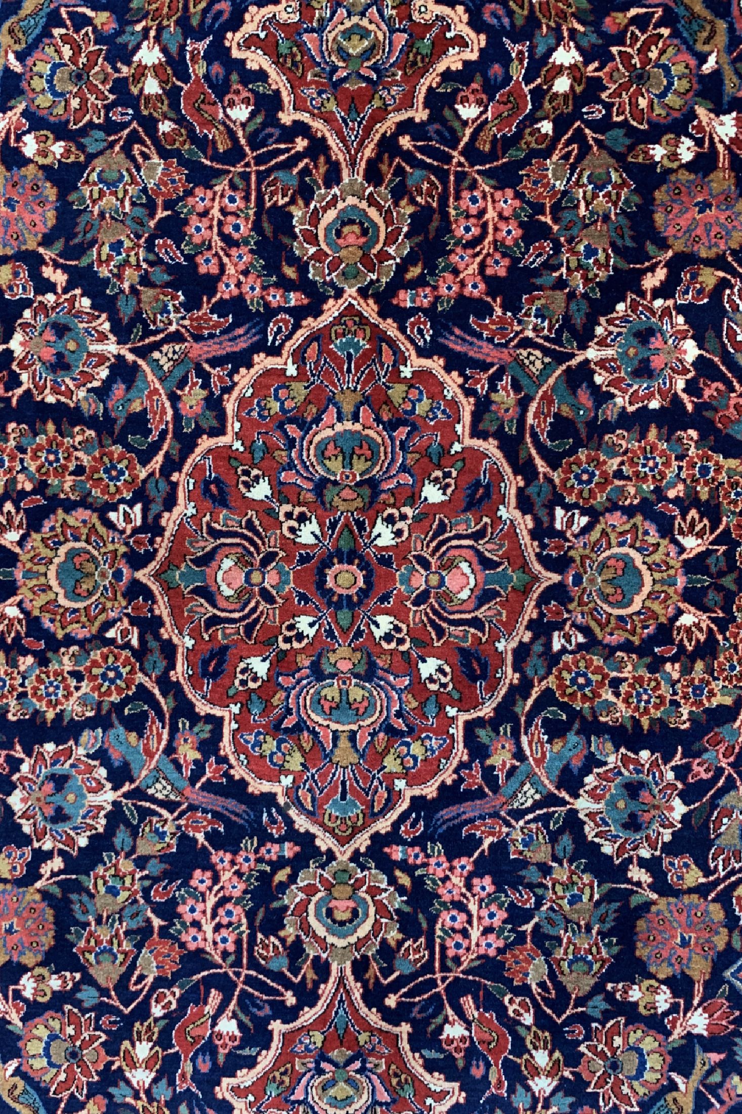 Detail c: Sarogh Kork alt, Persien, um 1940, Korkwolle auf Baumwolle, ca. 200 x 137 cm, EHZ: 2