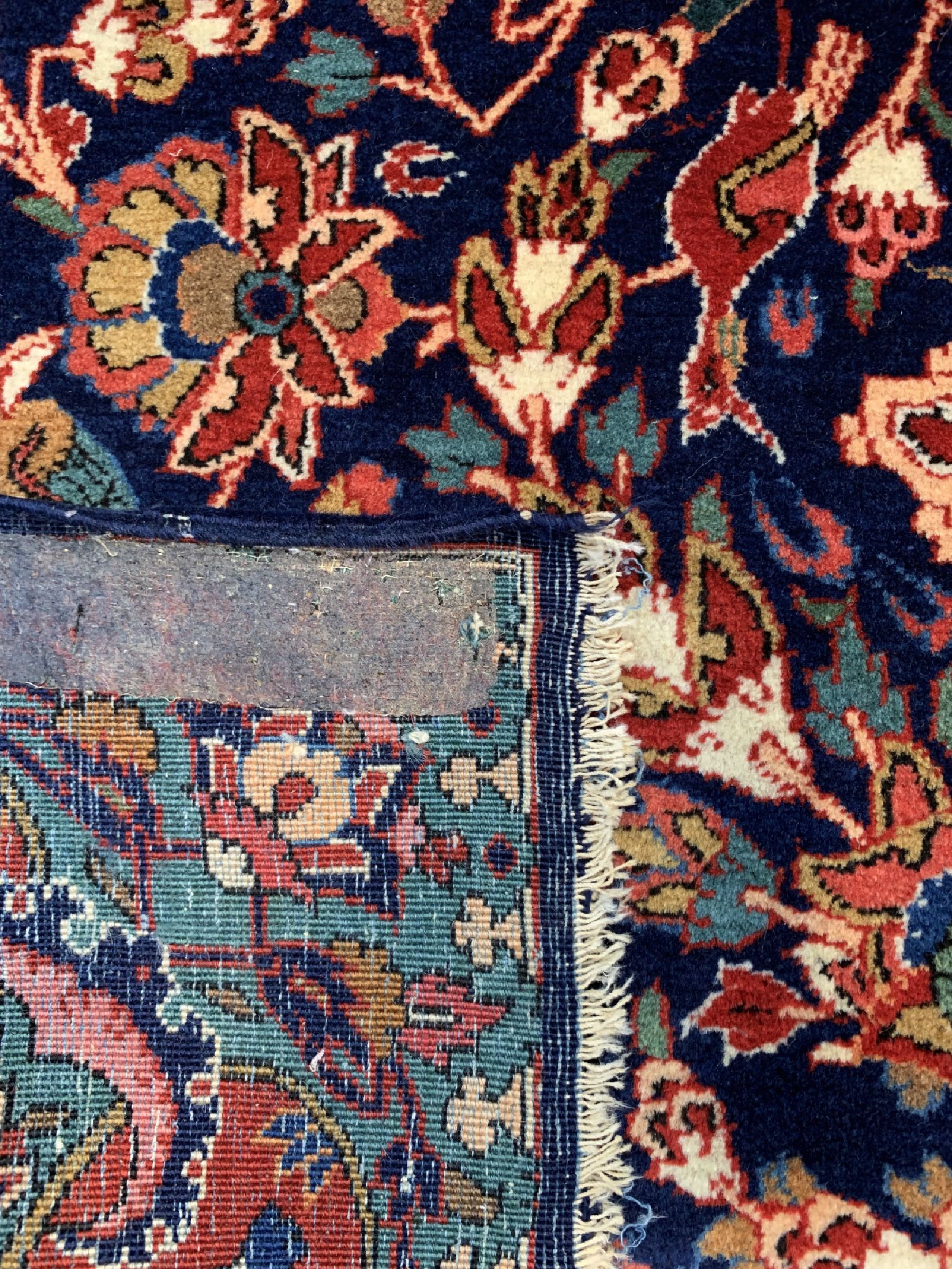 Detail d: Sarogh Kork alt, Persien, um 1940, Korkwolle auf Baumwolle, ca. 200 x 137 cm, EHZ: 2