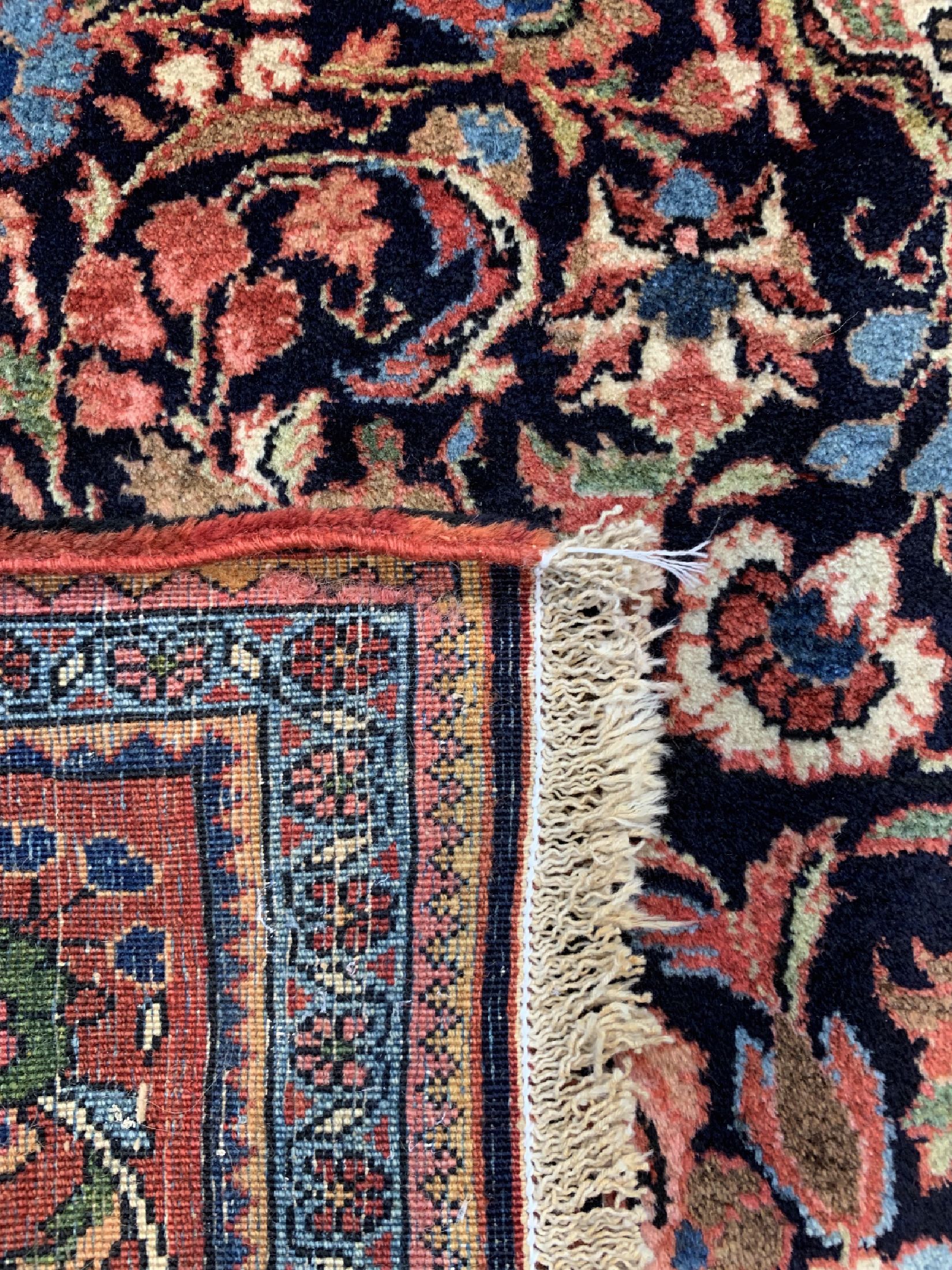 Detail d: Djosan fein alt, Persien, um 1930, Korkwolle auf Baumwolle, ca. 212 x 130 cm, EHZ: 2, (2 kleine Restaurierungen)