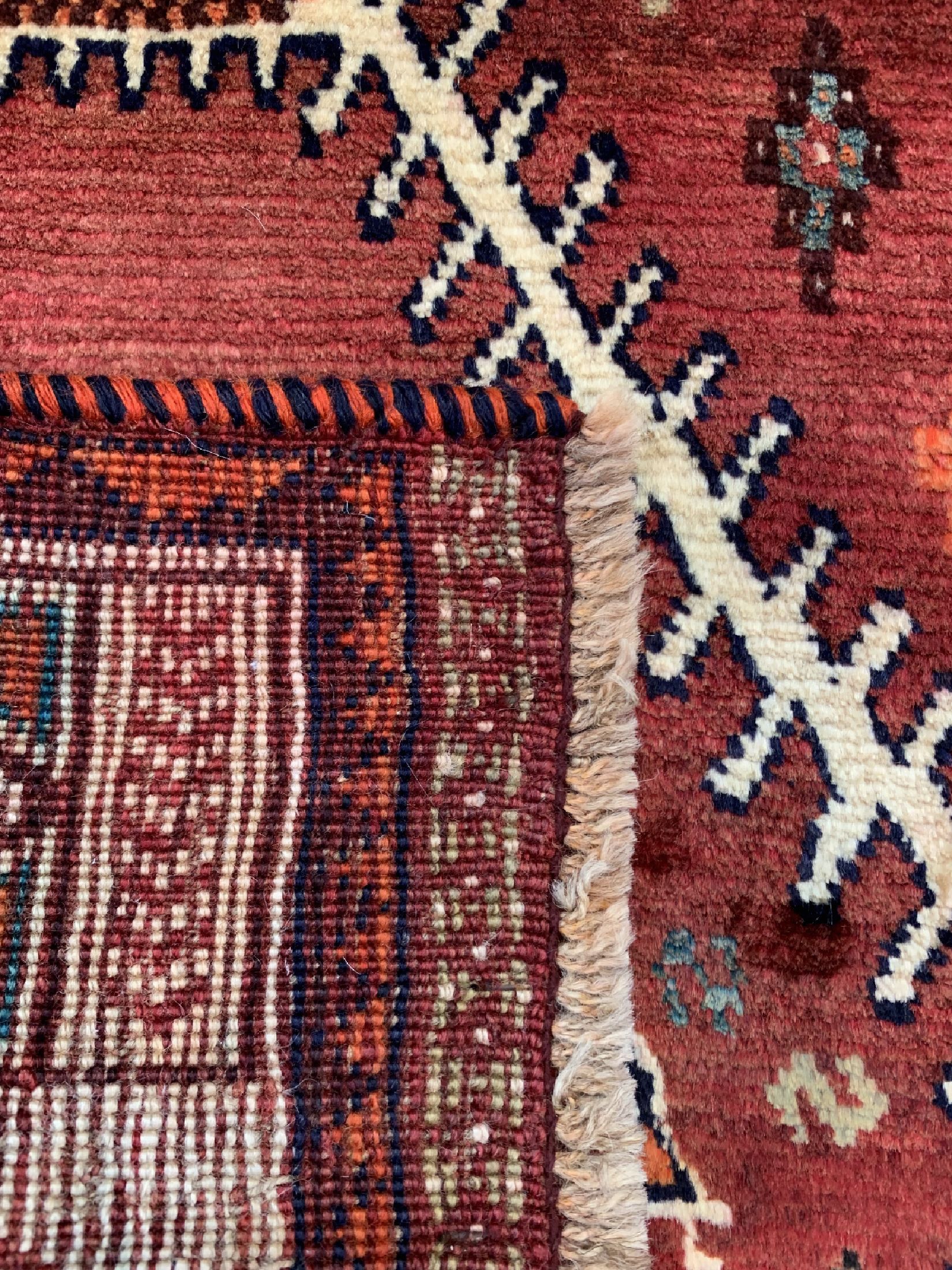 Detail e: Gabbeh alt"Lebensbaum", Persien, ca. 60 Jahre, Wolle auf Wolle, ca. 152 x 123 cm, EHZ:2