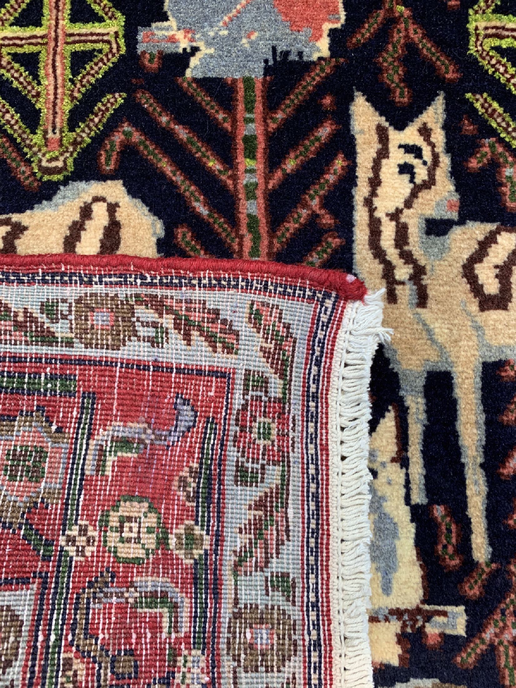 Detail d: Senneh fein, Persien, ca. 50 Jahre, Korkwolle auf Baumwolle, ca. 180 x 123 cm, EHZ: 2