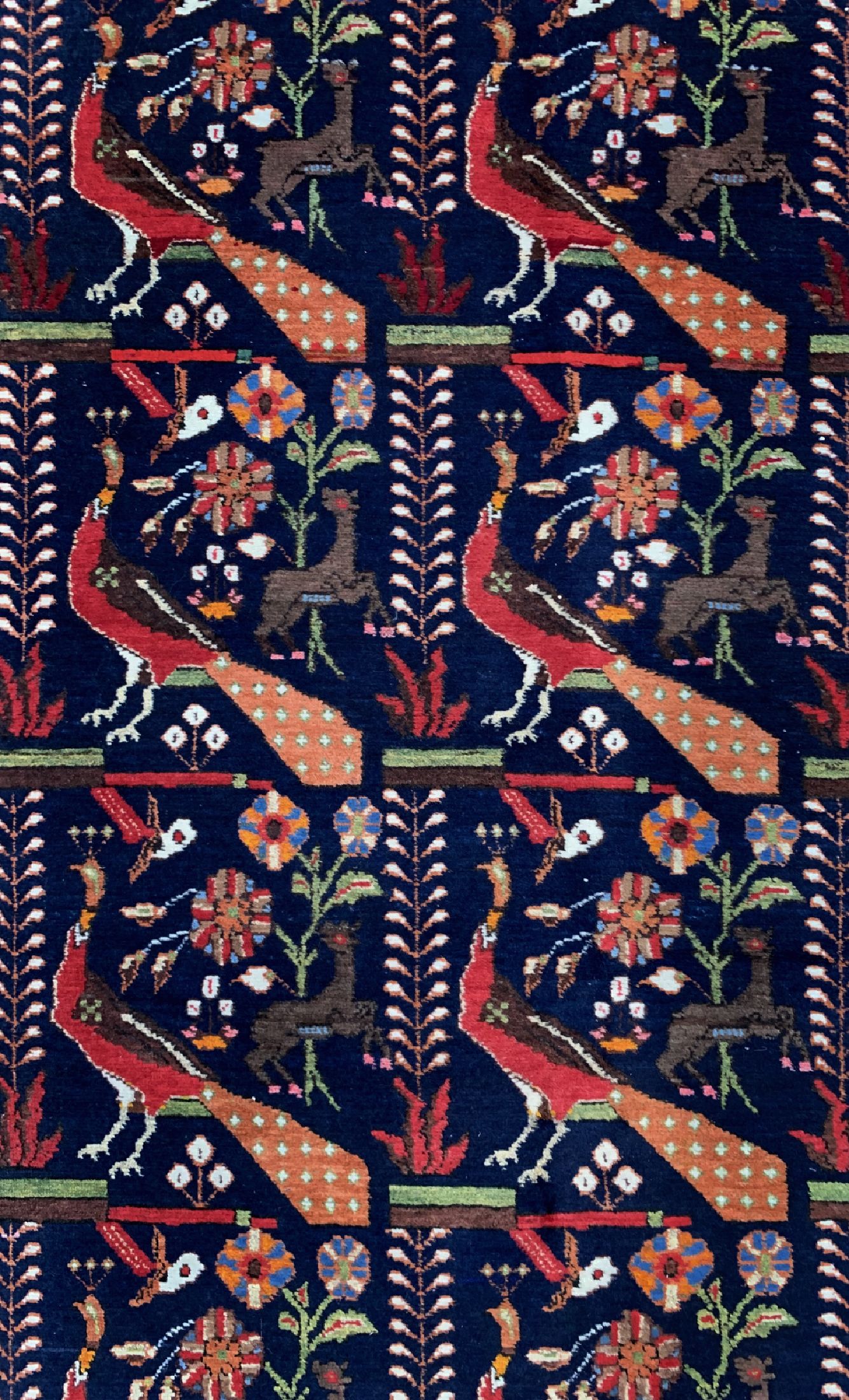 Detail c: Afschar alt, Persien, um 1950, Wolle auf Baumwolle, ca. 202 x 141 cm, EHZ: 2