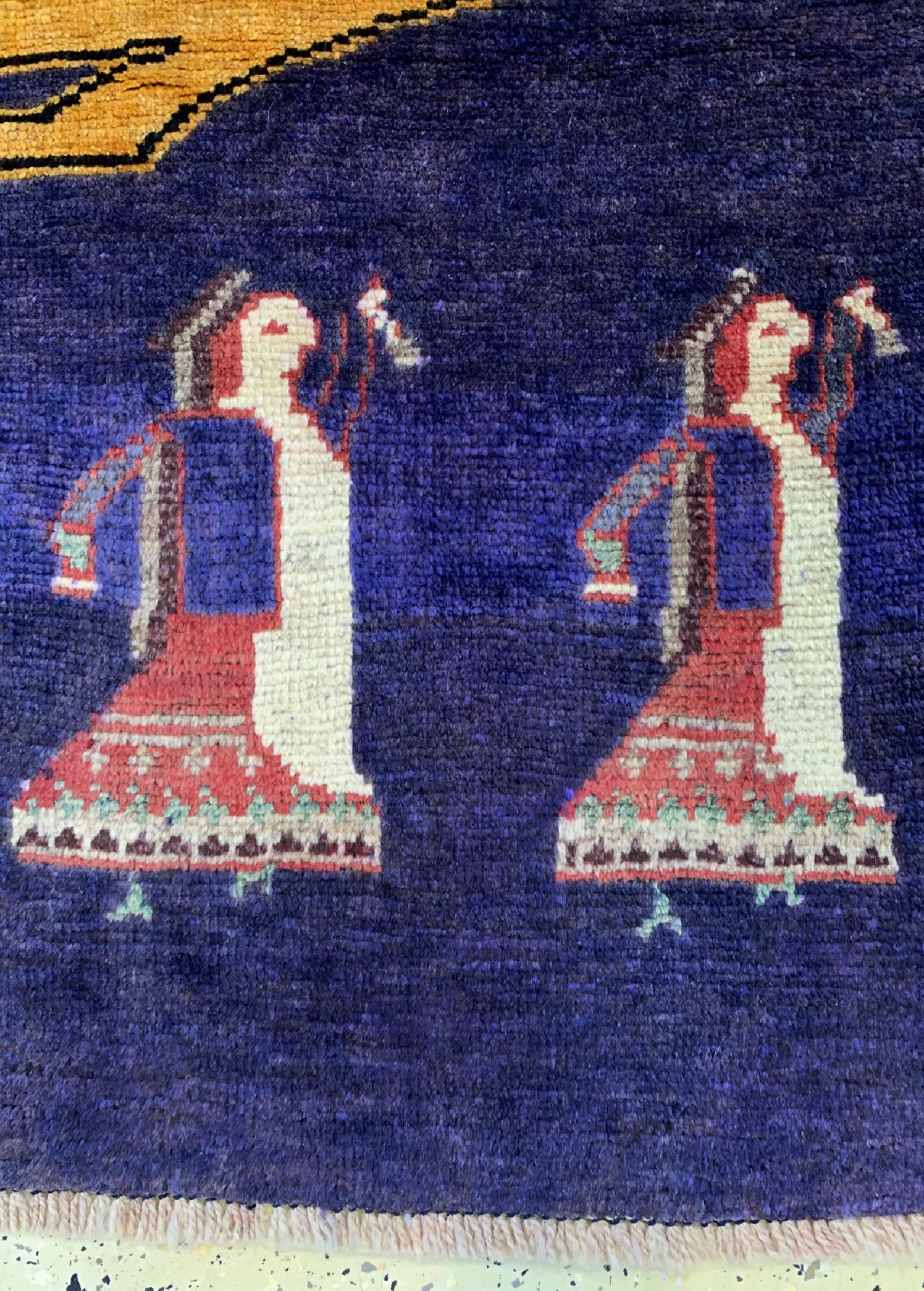 Detail a: Gabbeh alt, Persien, ca. 60 Jahre, Wolle auf Wolle, ca. 182 x 93 cm, EHZ: 2