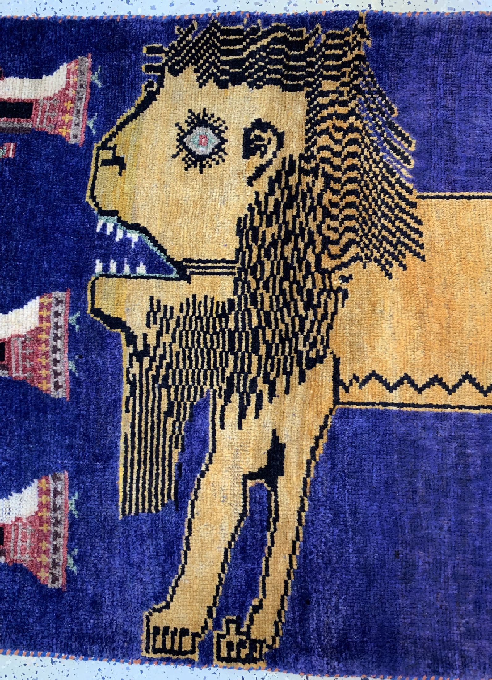 Detail b: Gabbeh alt, Persien, ca. 60 Jahre, Wolle auf Wolle, ca. 182 x 93 cm, EHZ: 2