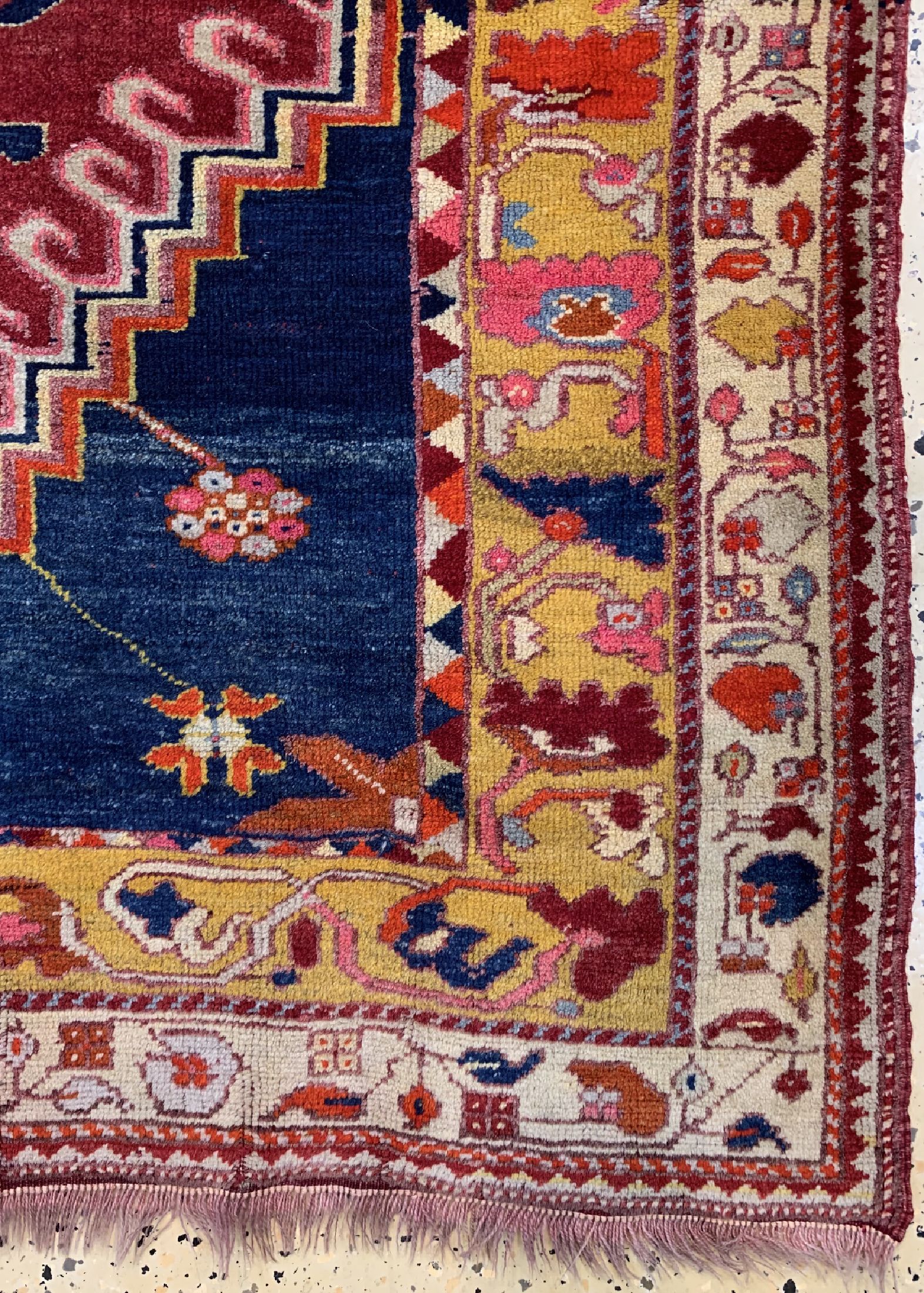 Detail a: Antiker Melas, Türkei, um 1900, Wolle auf Wolle, ca. 185 x 130 cm, EHZ: 4