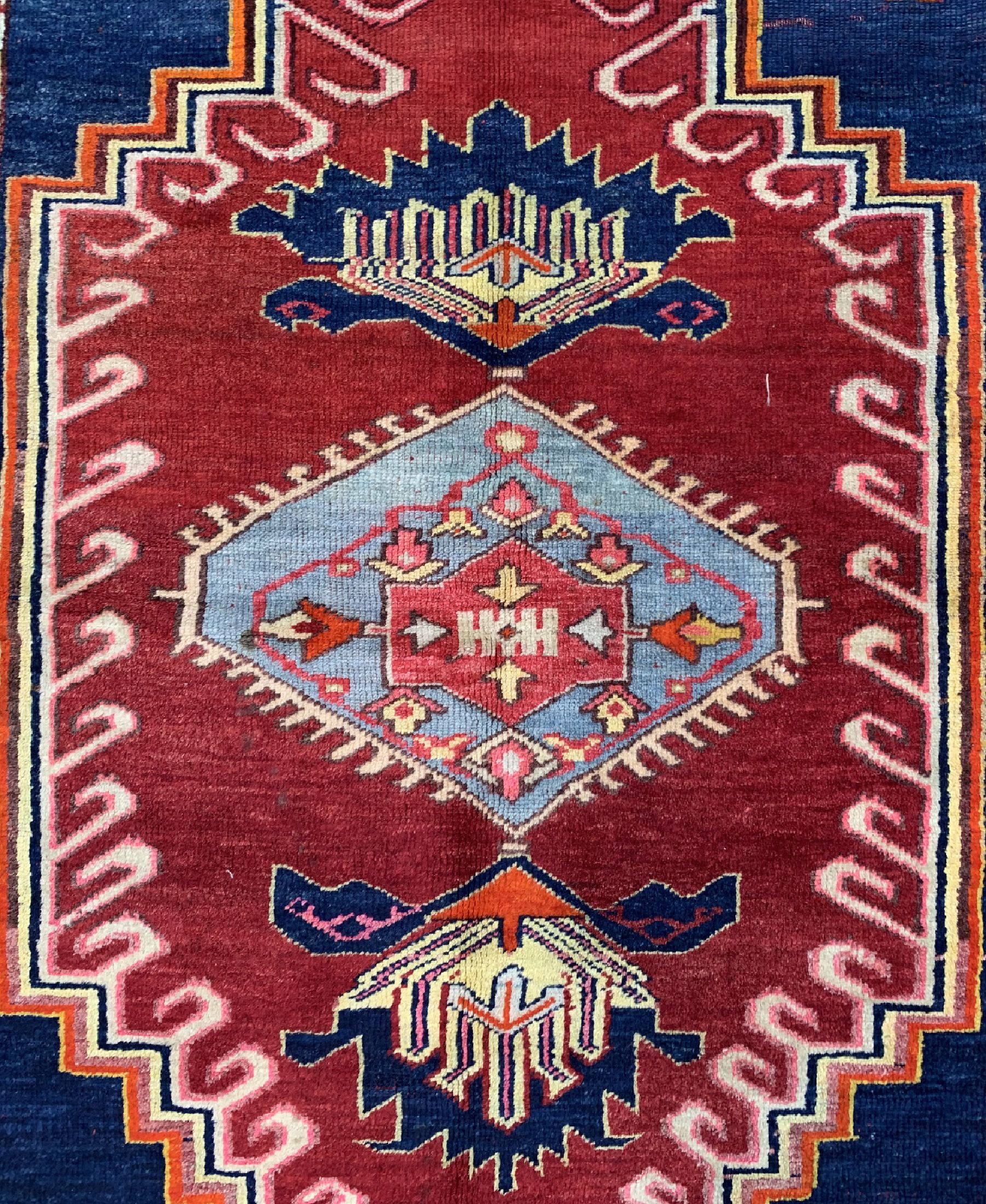 Detail c: Antiker Melas, Türkei, um 1900, Wolle auf Wolle, ca. 185 x 130 cm, EHZ: 4