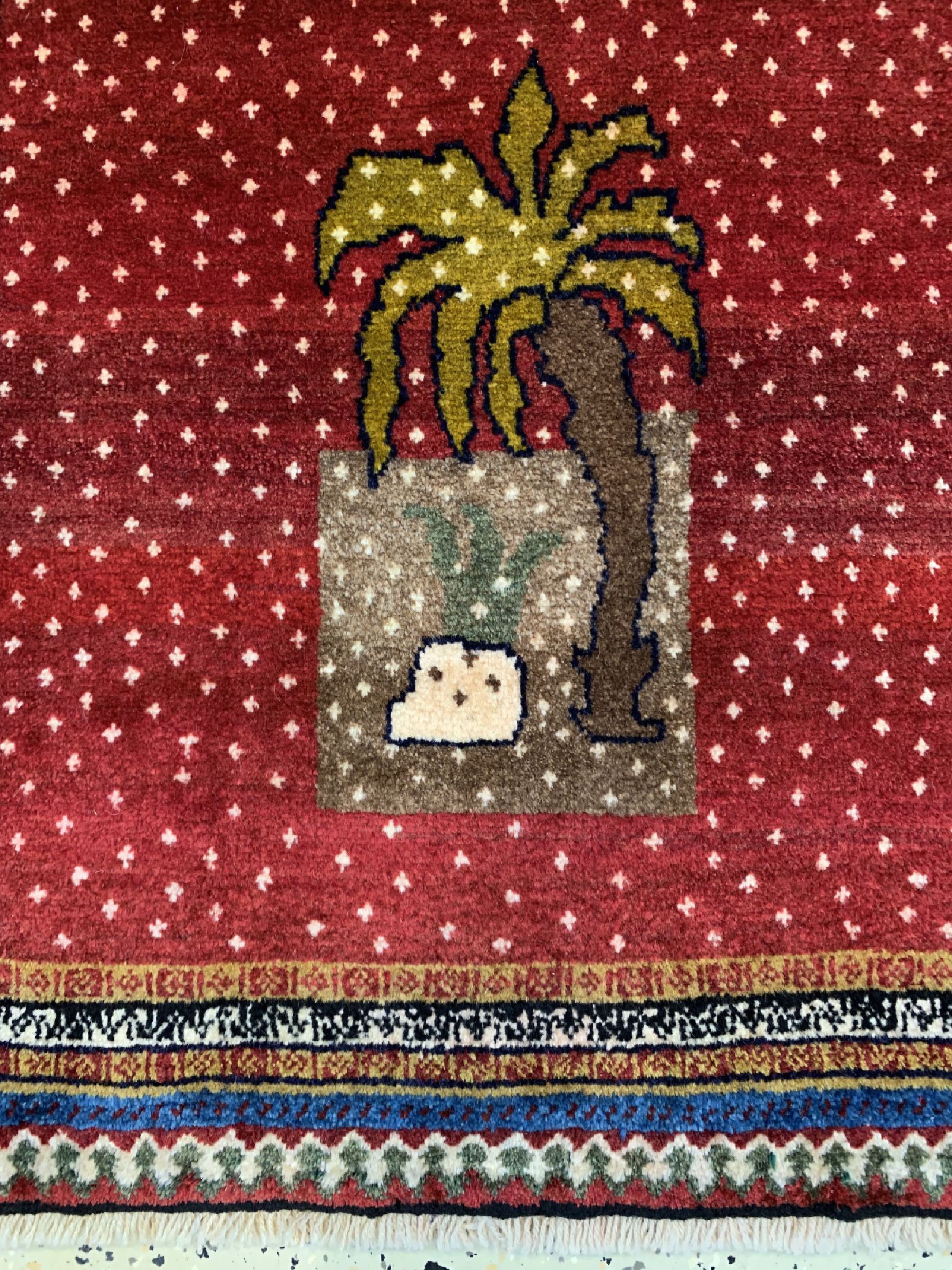 Detail a: Ghaschgai fein alt, Persien, um 1960, Wolleauf Wolle, ca. 125 x 85 cm, EHZ: 1-2