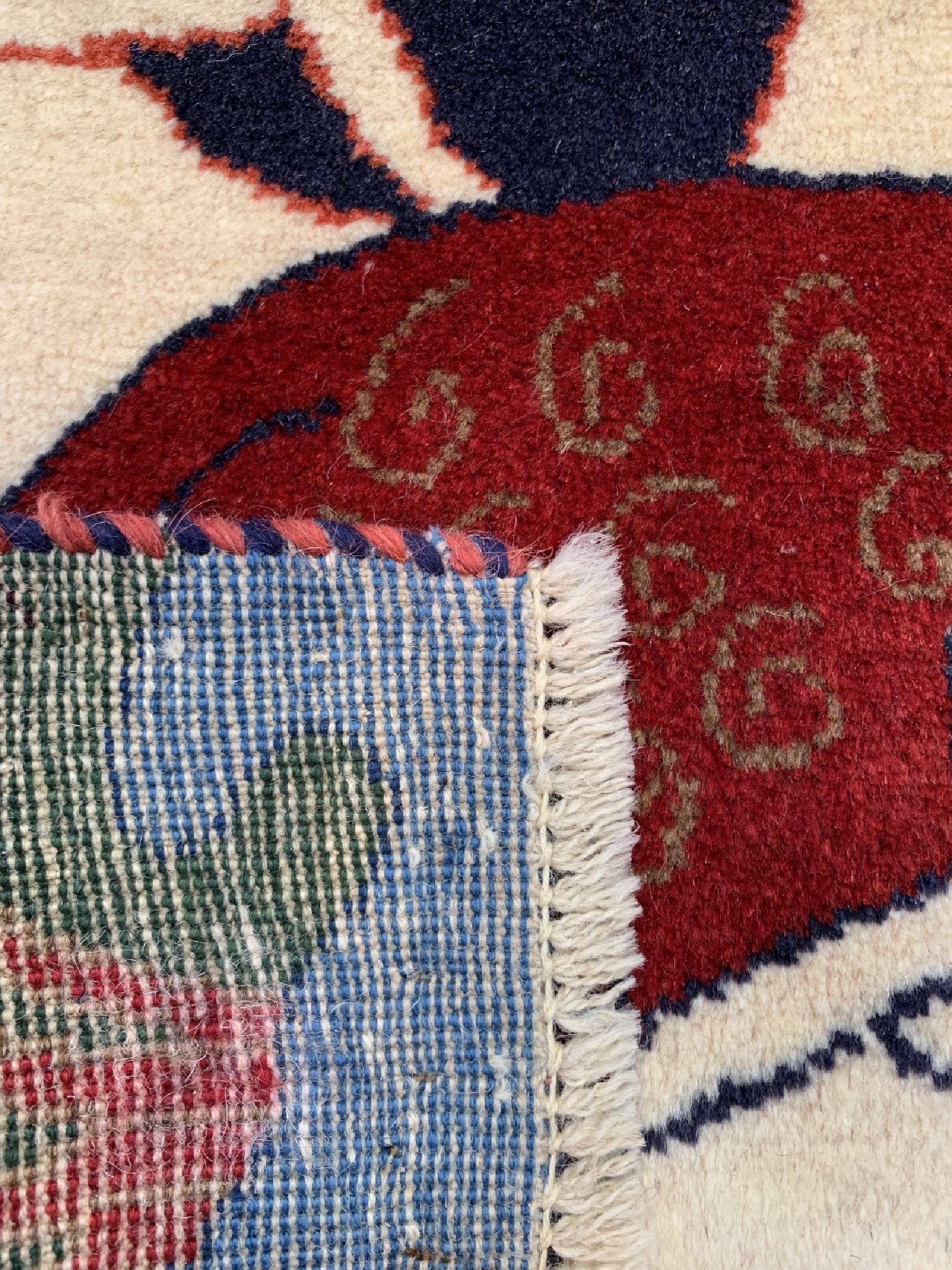 Detail b: 2 Lots Gabbeh alt, Persien, ca. 60 Jahre, Wolle auf Wolle, ca. 84 x 53 cm, EHZ: 2