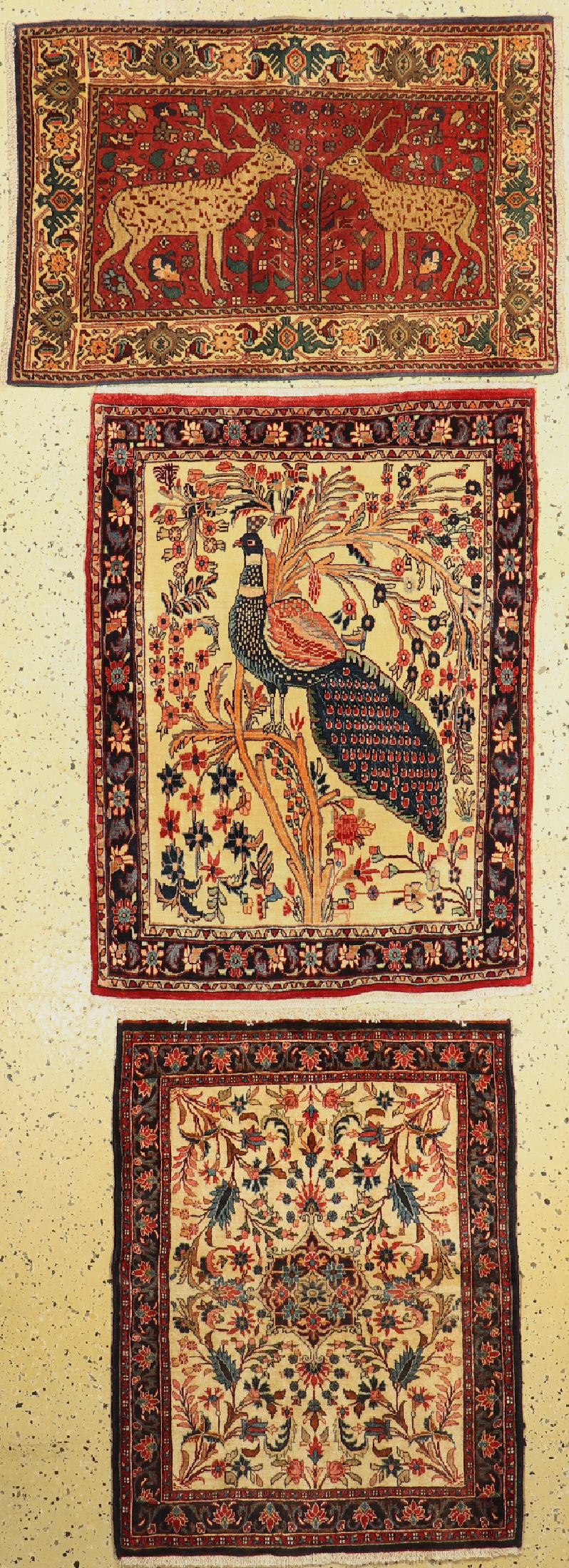 3 Lots Bidjar fein, Persien, um 1960, Wolleauf Baumwolle, ca. 104 x 78 cm, EHZ: 2