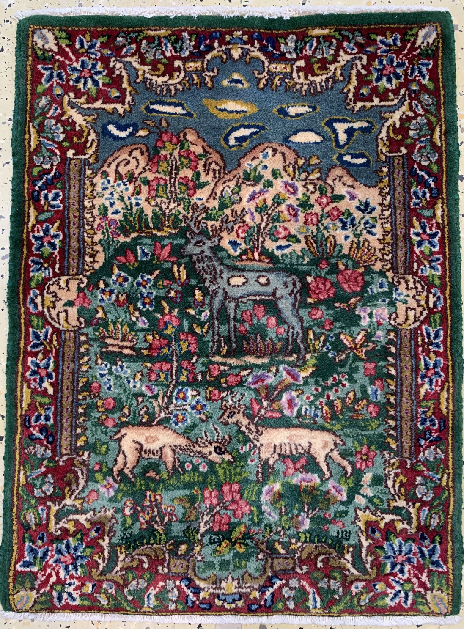 Detail d: 2 Lots Kerman alt, Persien, um 1940/1950, Wolle auf Baumwolle, ca. 82 x 55 cm, EHZ: 2