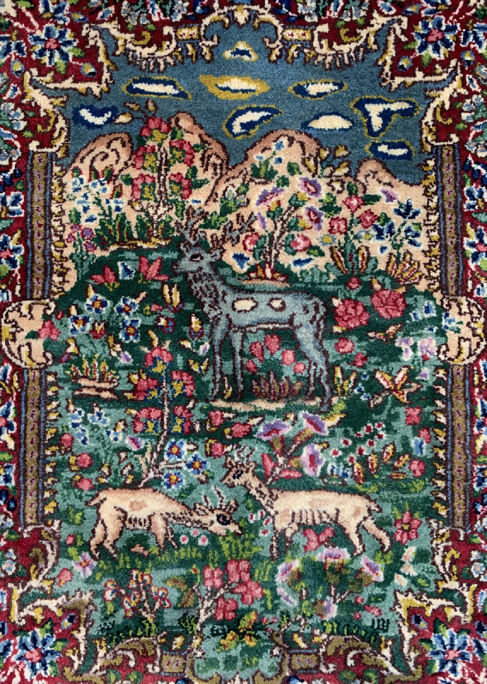 Detail e: 2 Lots Kerman alt, Persien, um 1940/1950, Wolle auf Baumwolle, ca. 82 x 55 cm, EHZ: 2