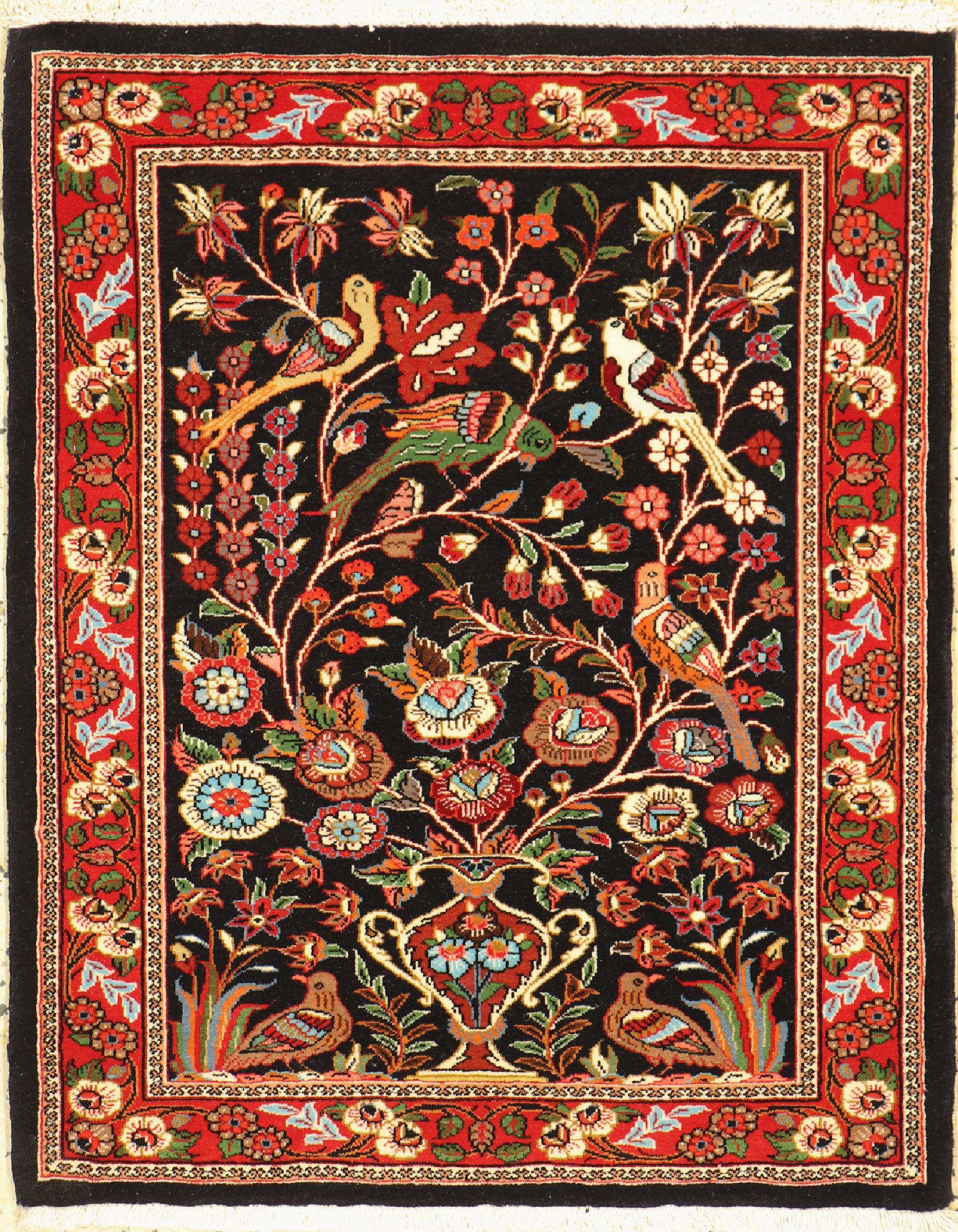 Ghom Kork, Persien, ca. 40 Jahre, Korkwolleauf Baumwolle, ca. 80 x 65 cm, EHZ: 1