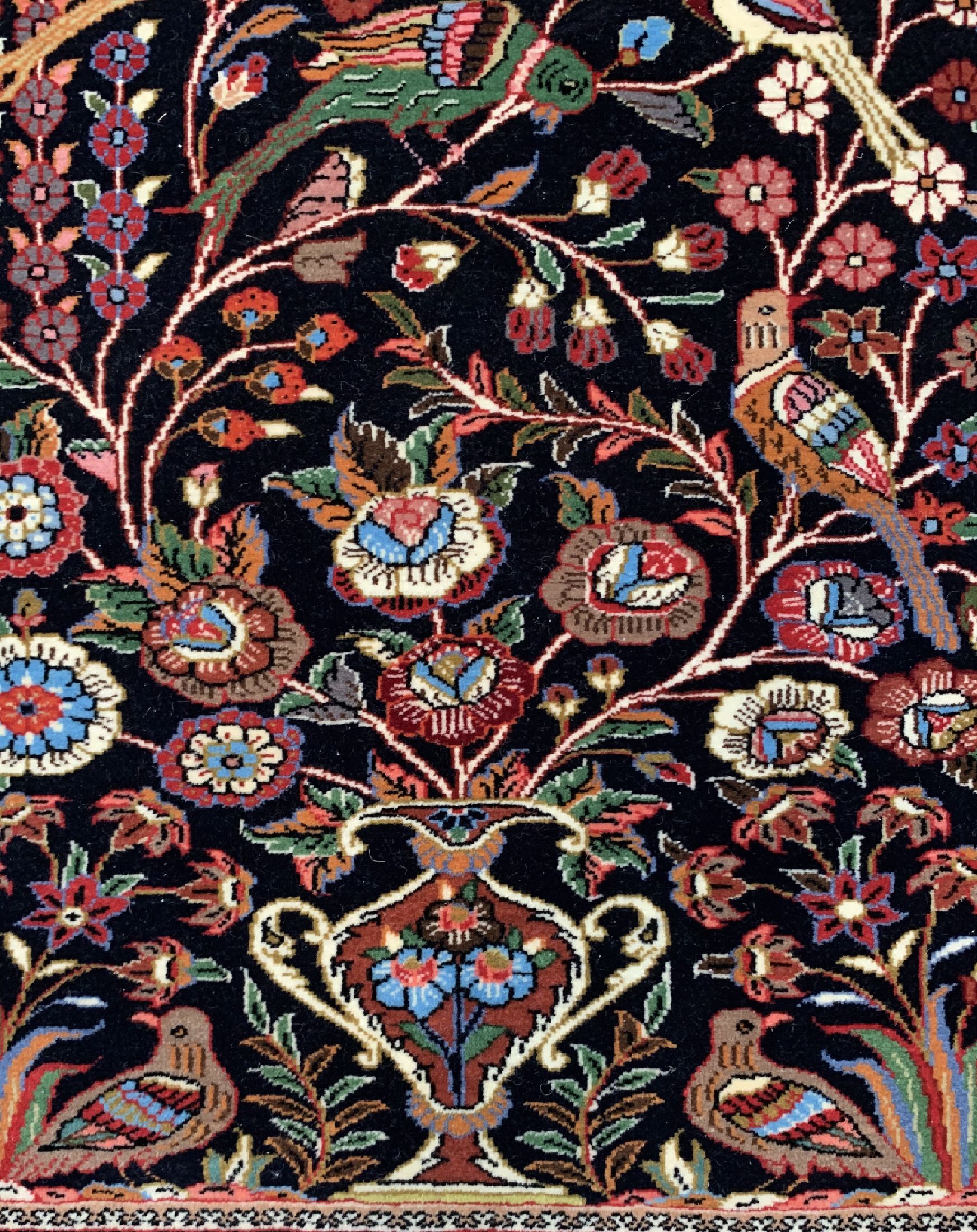 Detail b: Ghom Kork, Persien, ca. 40 Jahre, Korkwolleauf Baumwolle, ca. 80 x 65 cm, EHZ: 1