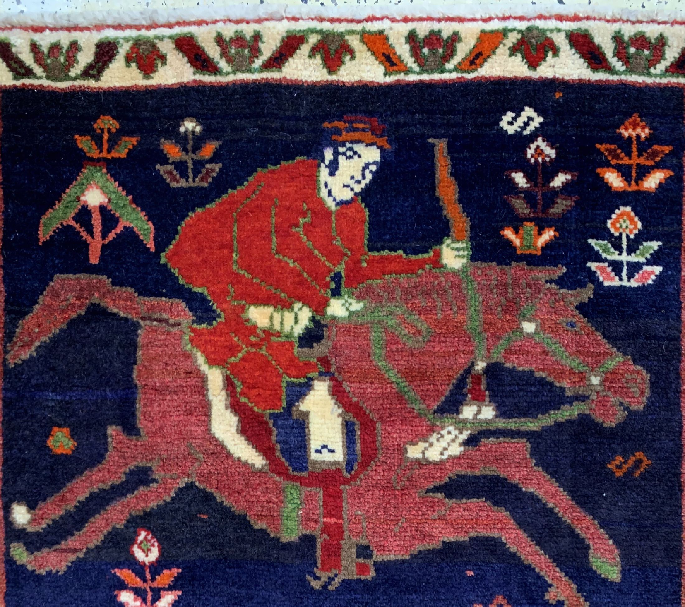 Detail c: Gabbeh alt, Persien, datiert(1383) 1962 , Wolle auf Wolle, ca. 192 x 80 cm, EHZ: 2