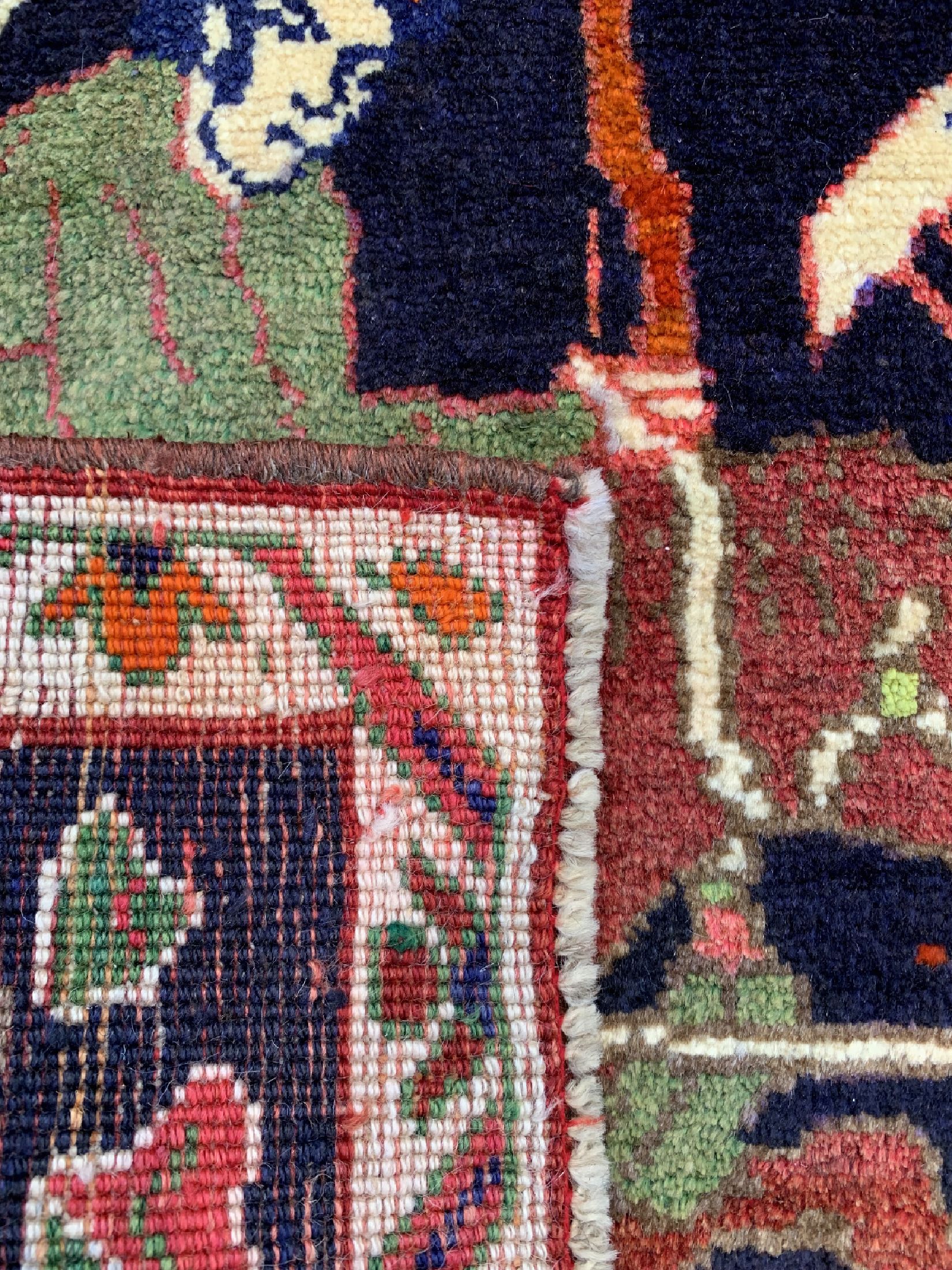 Detail d: Gabbeh alt, Persien, datiert(1383) 1962 , Wolle auf Wolle, ca. 192 x 80 cm, EHZ: 2