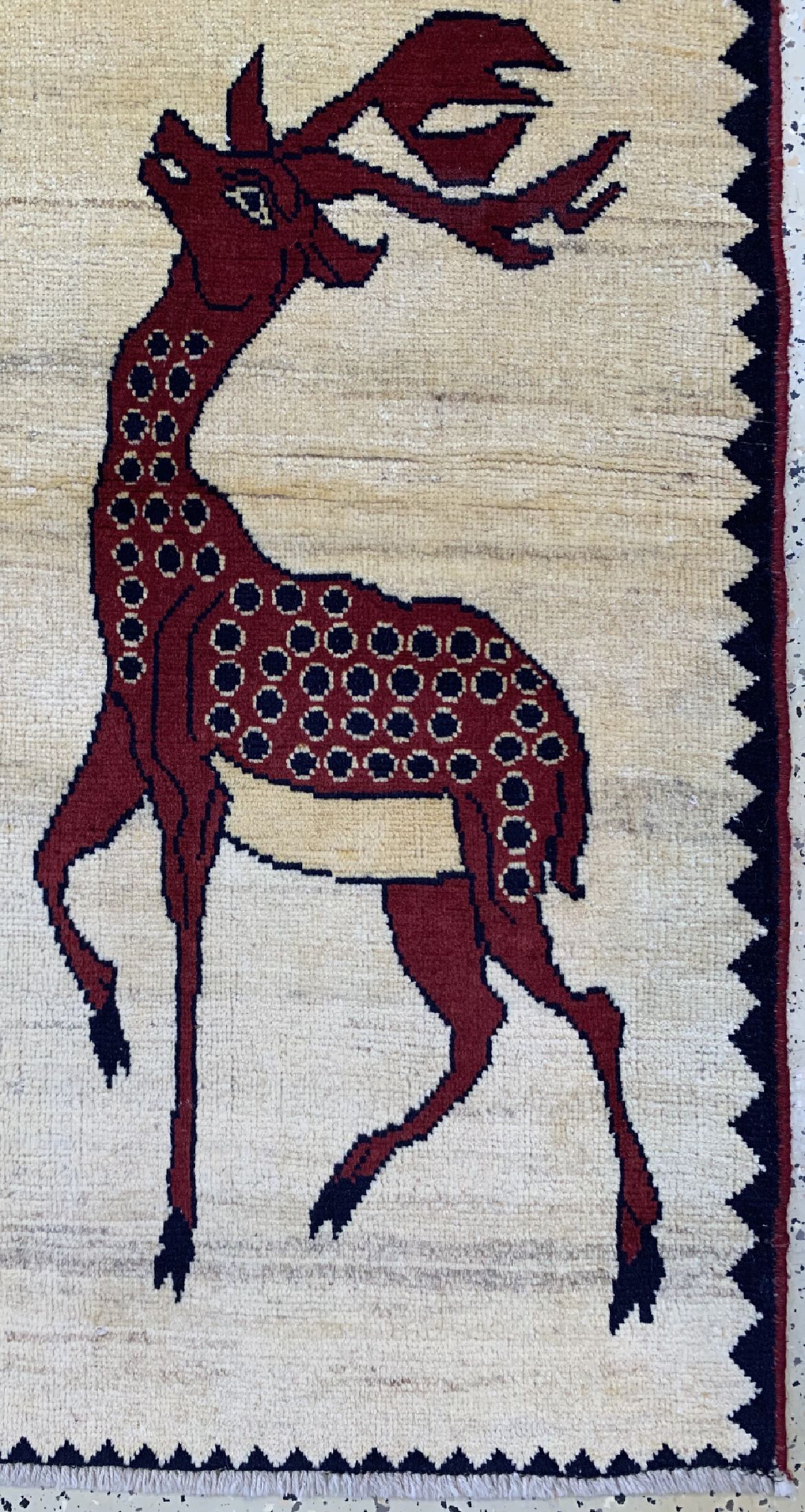 Detail a: Gabbeh alt, Persien, ca. 60 Jahre, Wolle auf Wolle, ca. 143 x 110 cm, EHZ: 2