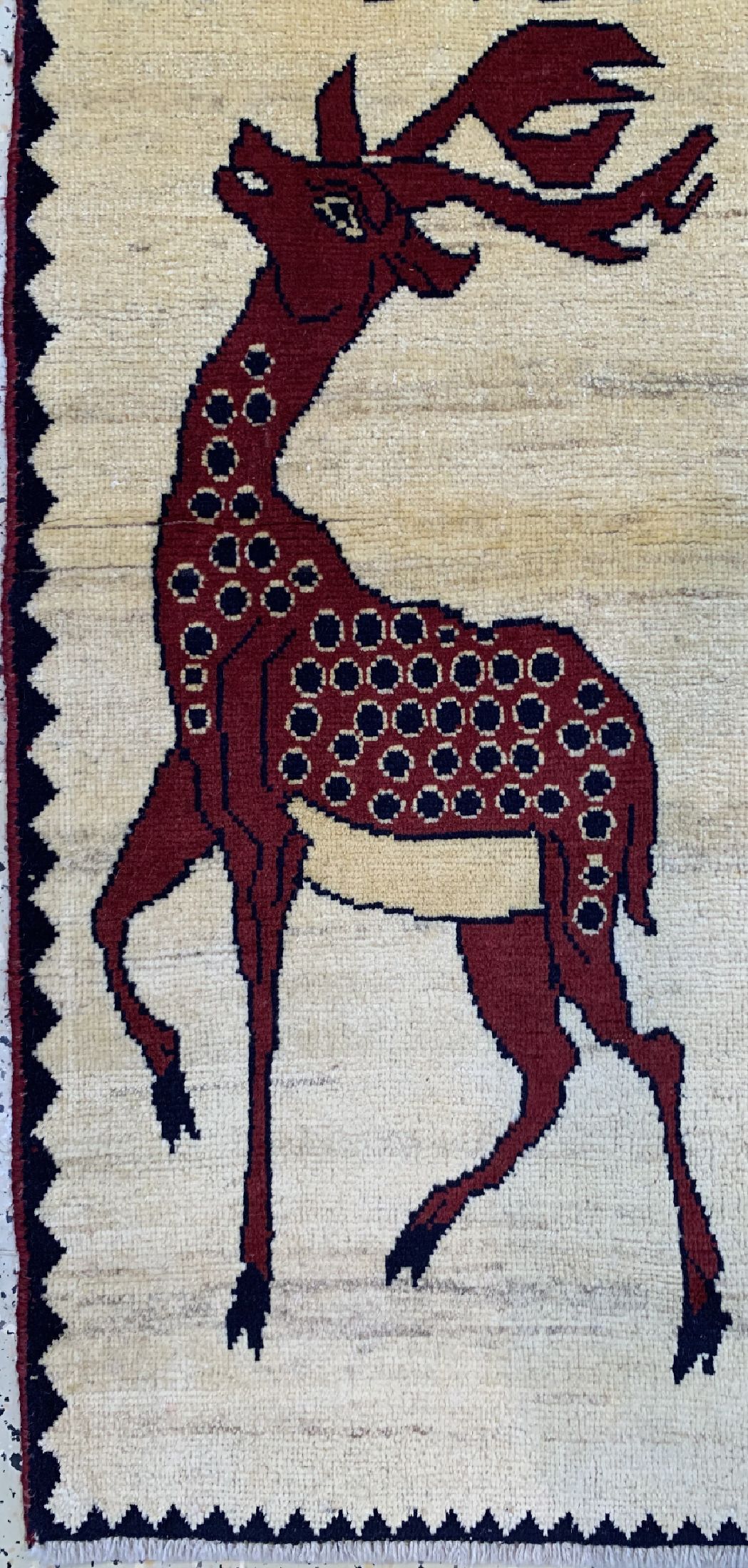 Detail b: Gabbeh alt, Persien, ca. 60 Jahre, Wolle auf Wolle, ca. 143 x 110 cm, EHZ: 2