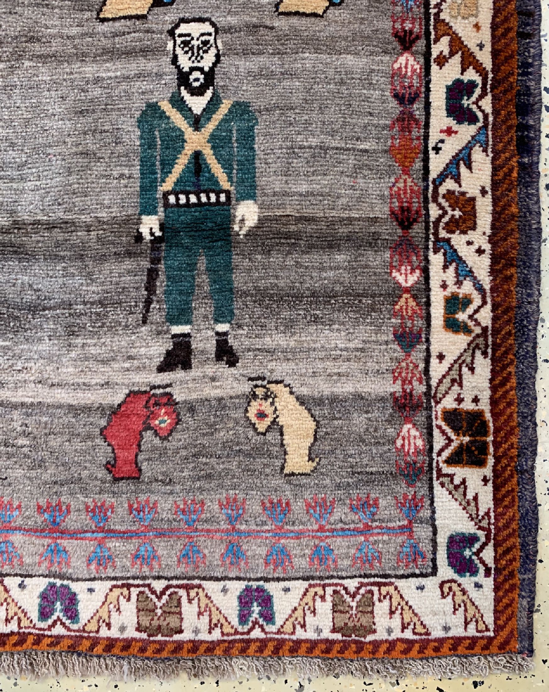 Detail a: Gabbeh alt, Persien, ca. 60 Jahre, Wolle auf Wolle, ca. 170 x 105 cm, EHZ: 2
