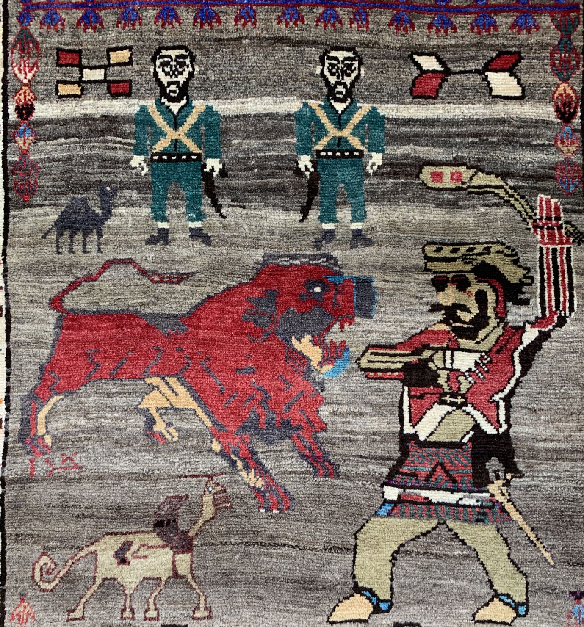 Detail c: Gabbeh alt, Persien, ca. 60 Jahre, Wolle auf Wolle, ca. 170 x 105 cm, EHZ: 2