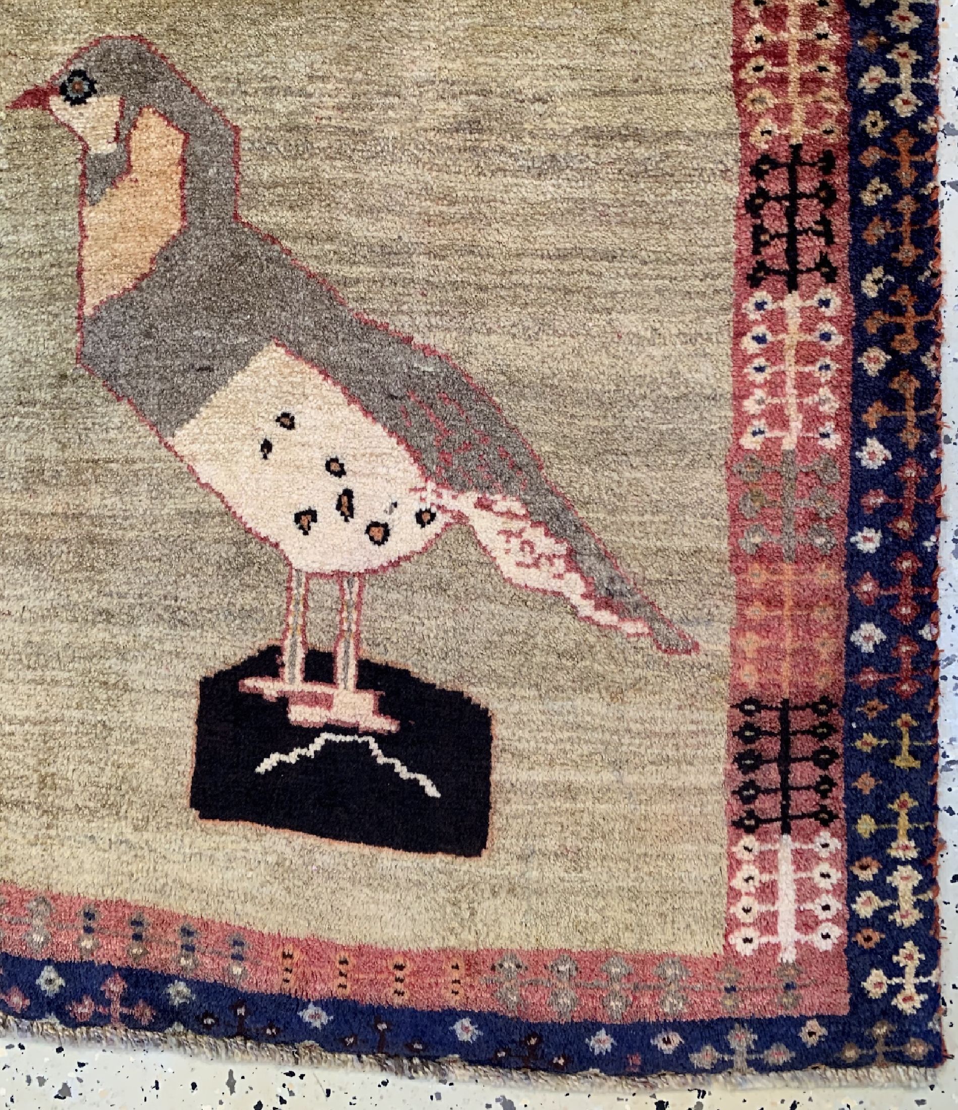 Detail c: Ghaschgai fein alt, Persien, datiert(1377) 1956 , Wolle auf Wolle, ca. 165 x 122 cm, EHZ: 2(leicht verfärbt).