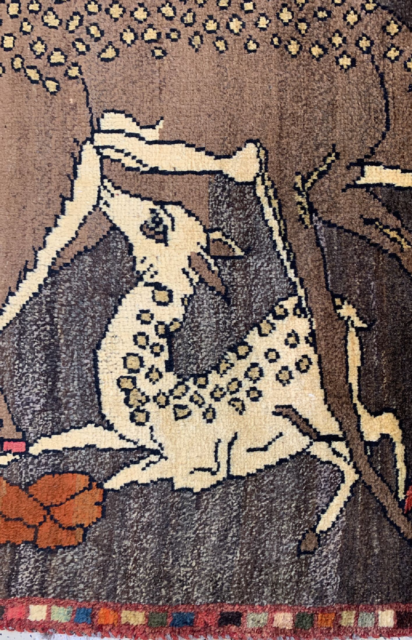 Detail c: Gabbeh alt, Persien, ca. 60 Jahre, Wolle auf Wolle, ca. 150 x 100 cm, EHZ: 2