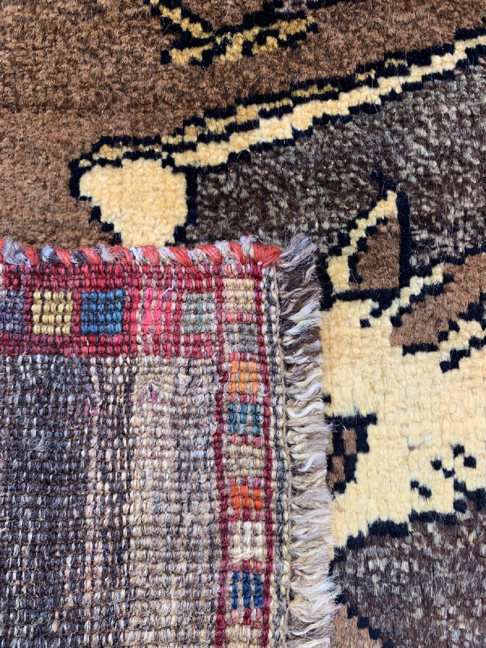Detail d: Gabbeh alt, Persien, ca. 60 Jahre, Wolle auf Wolle, ca. 150 x 100 cm, EHZ: 2