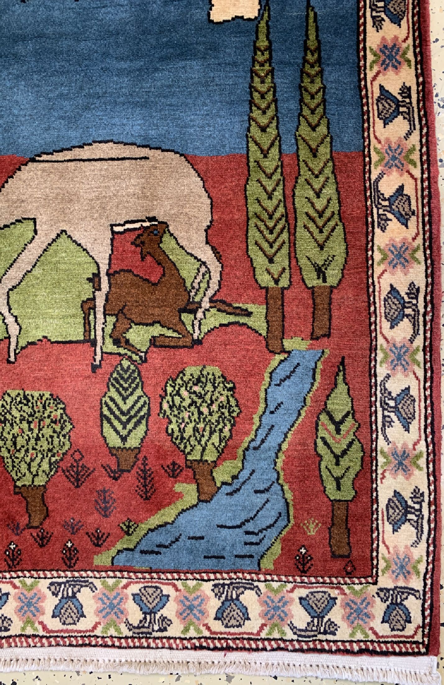 Detail a: Abadeh Kork fein, Persien, ca. 40 Jahre, Korkwolle auf Baumwolle, ca. 150 x 105 cm, EHZ: 2