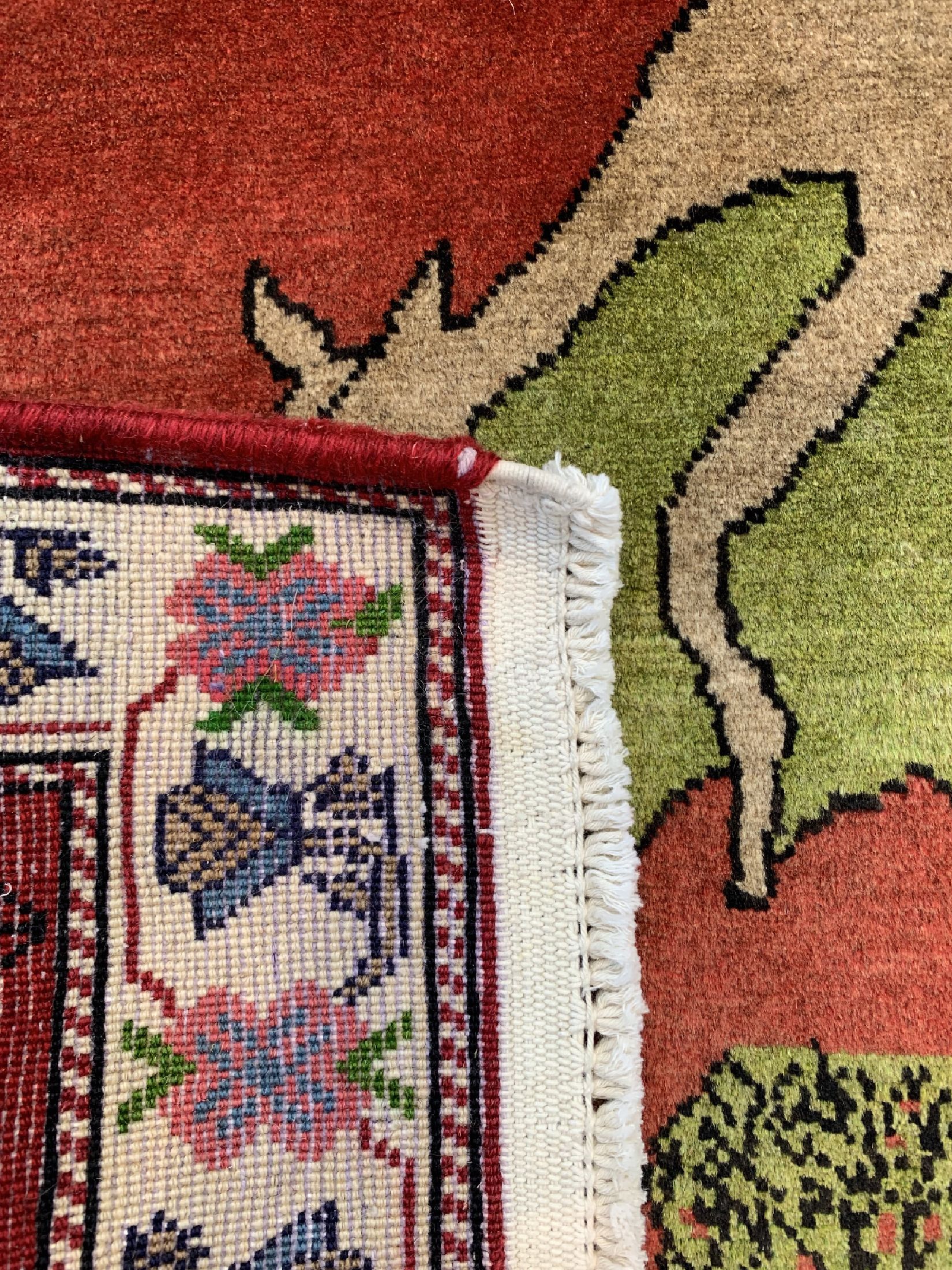 Detail d: Abadeh Kork fein, Persien, ca. 40 Jahre, Korkwolle auf Baumwolle, ca. 150 x 105 cm, EHZ: 2