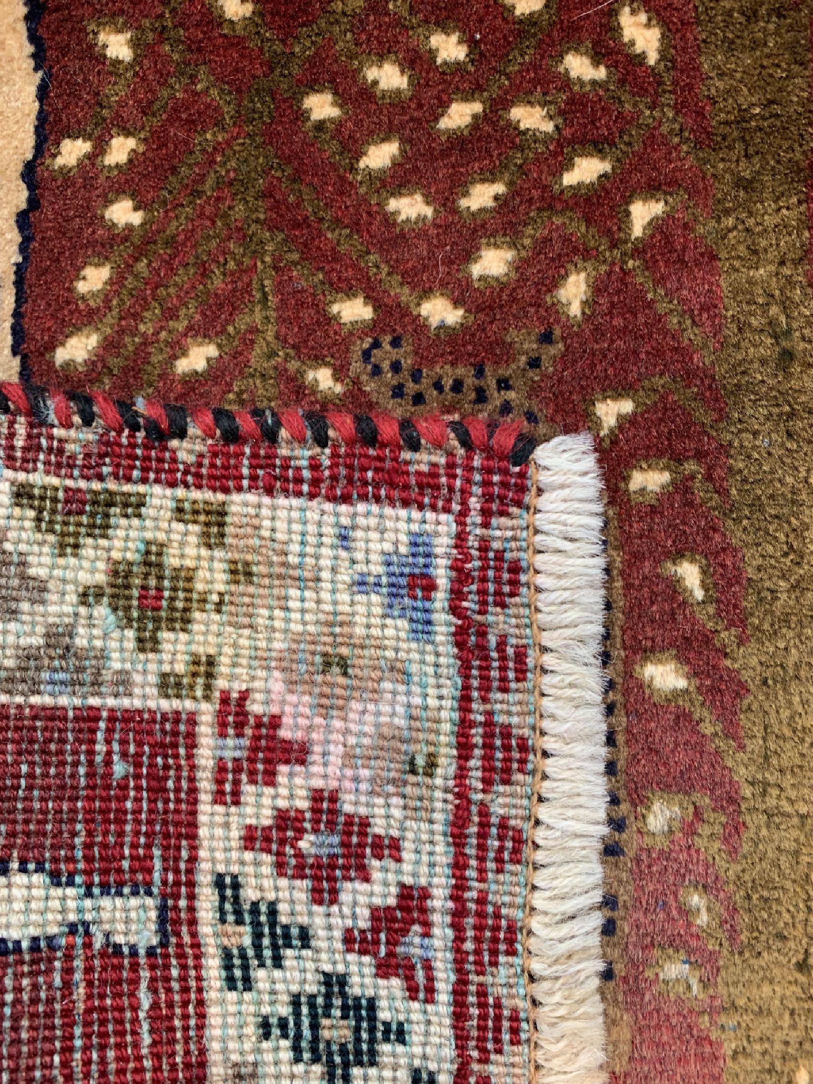 Detail d: Gabbeh alt, Persien, ca. 60 Jahre, Wolle auf Wolle, ca. 140 x 103 cm, EHZ: 2