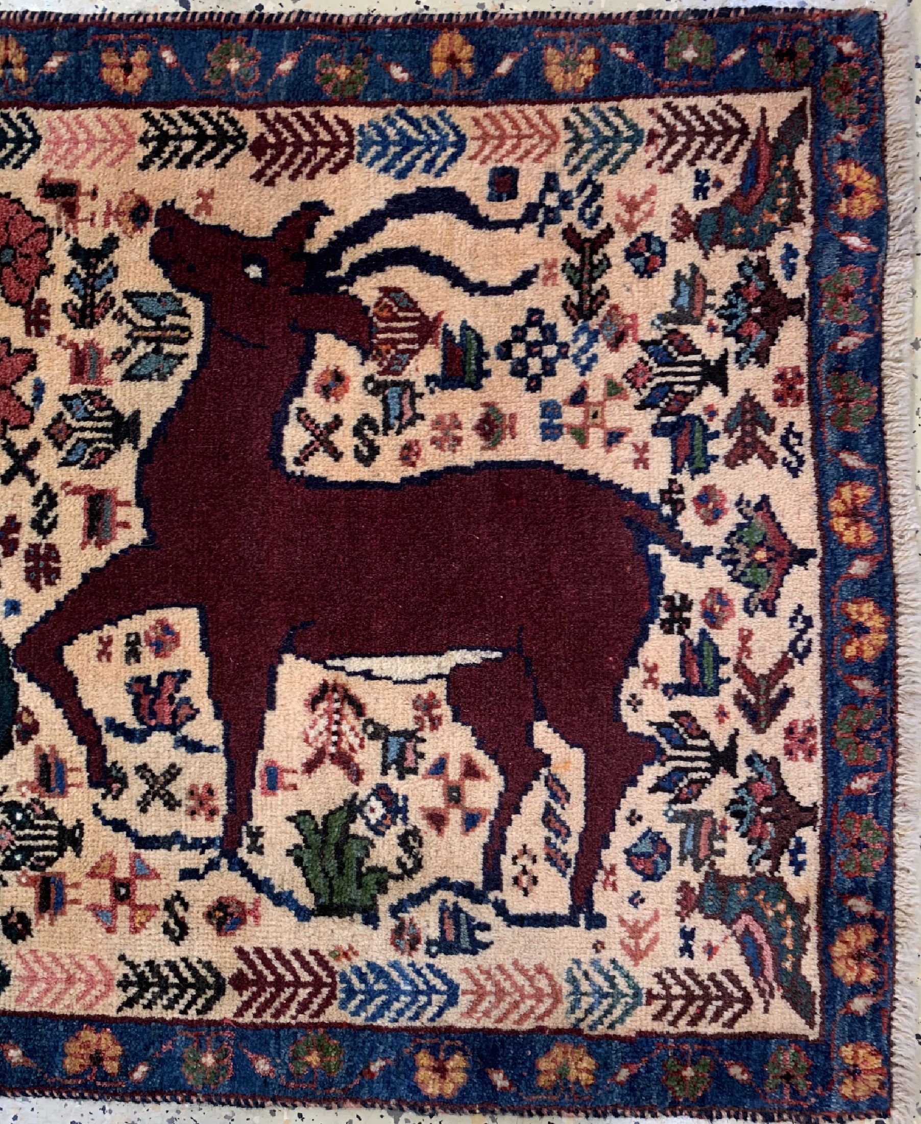 Detail a: Gabbeh alt, Persien, ca. 60 Jahre, Wolle auf Wolle, ca. 147 x 73 cm, EHZ: 2