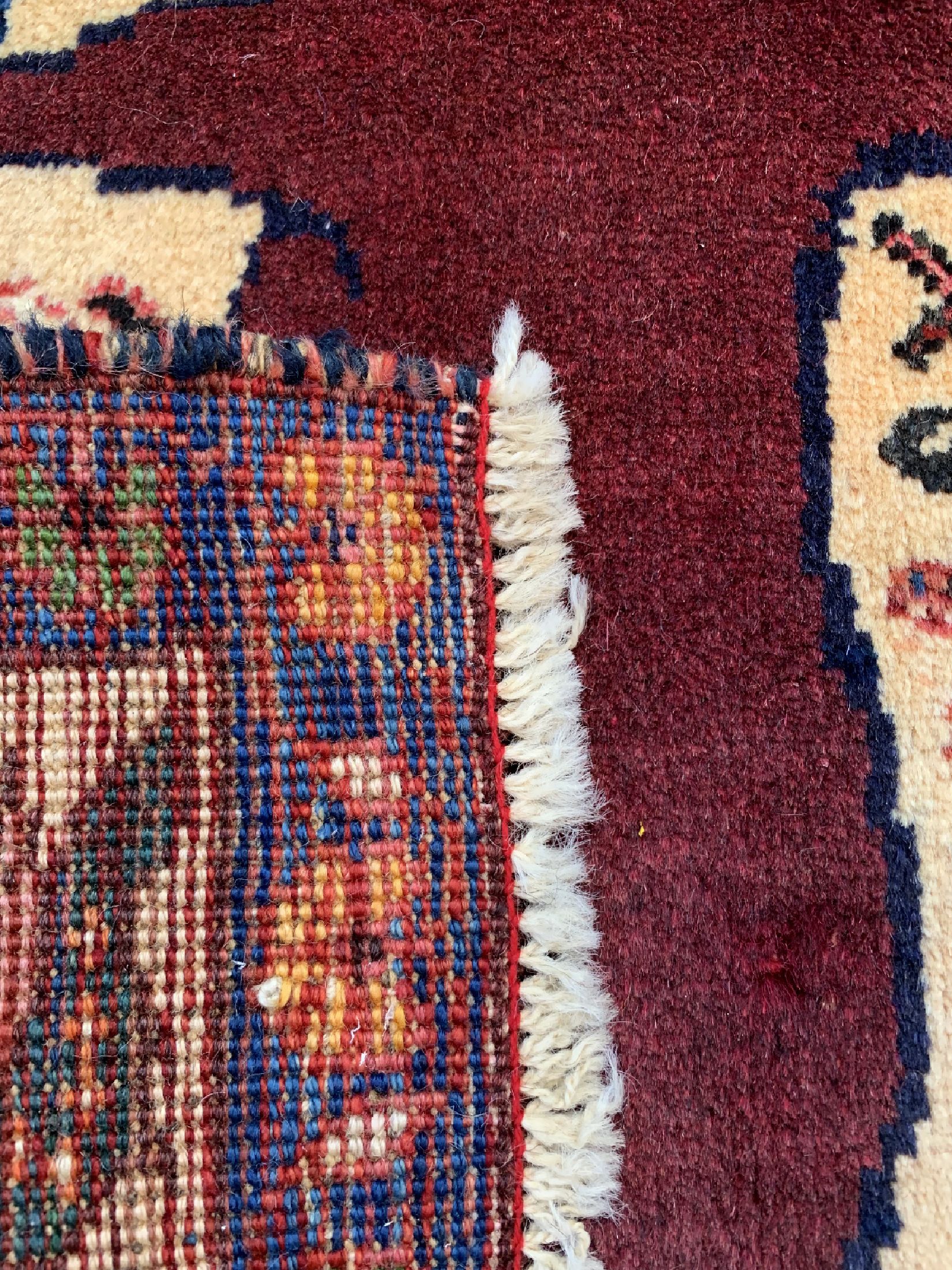 Detail d: Gabbeh alt, Persien, ca. 60 Jahre, Wolle auf Wolle, ca. 147 x 73 cm, EHZ: 2