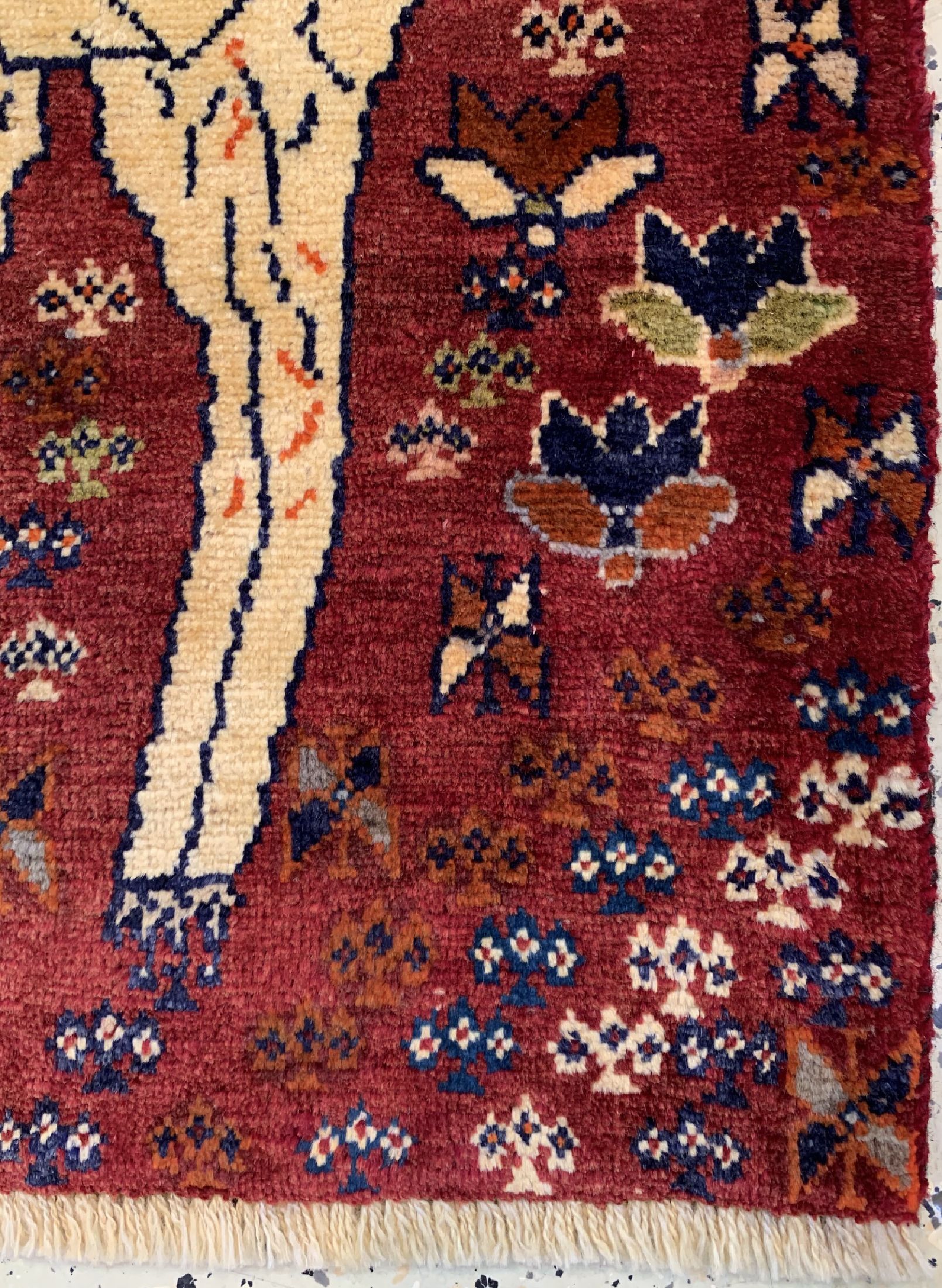 Detail a: Gabbeh alt, Persien, ca. 60 Jahre, Wolle auf Wolle, ca. 112 x 83 cm, EHZ: 2