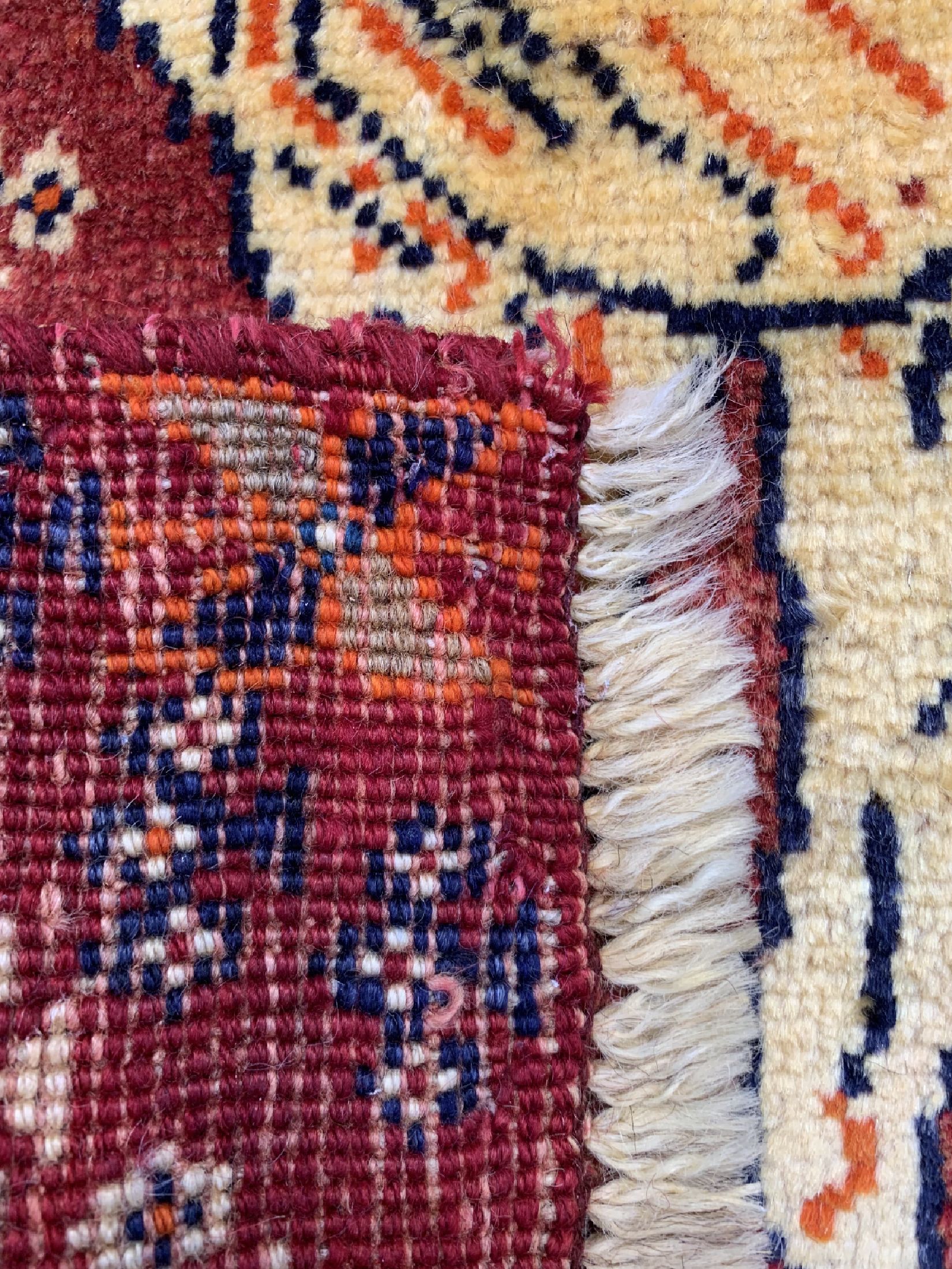 Detail c: Gabbeh alt, Persien, ca. 60 Jahre, Wolle auf Wolle, ca. 112 x 83 cm, EHZ: 2