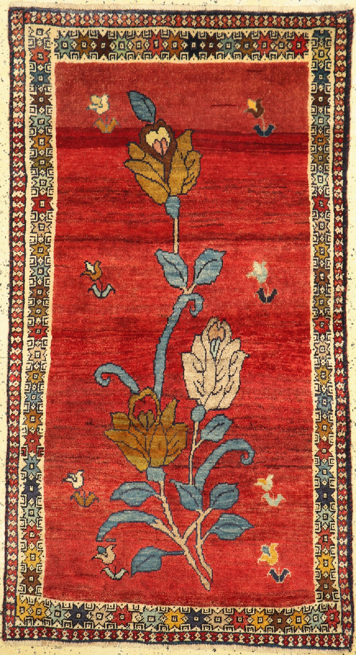 Gabbeh alt, Persien, ca. 60 Jahre, Wolle auf Wolle, ca. 170 x 94 cm, EHZ: 2