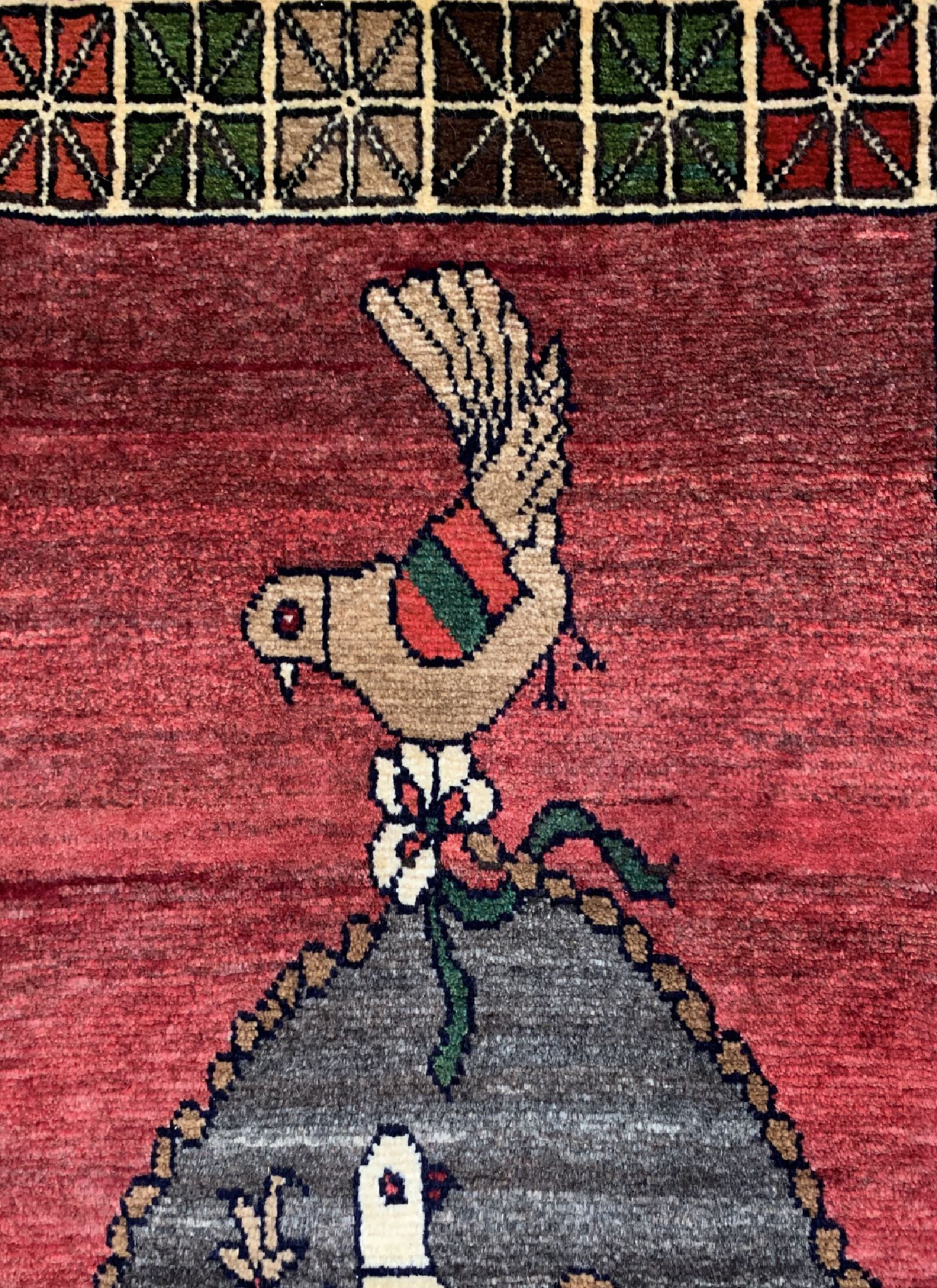 Detail c: Gabbeh alt, Persien, ca. 60 Jahre, Wolle auf Wolle, ca. 156 x 90 cm, EHZ: 2