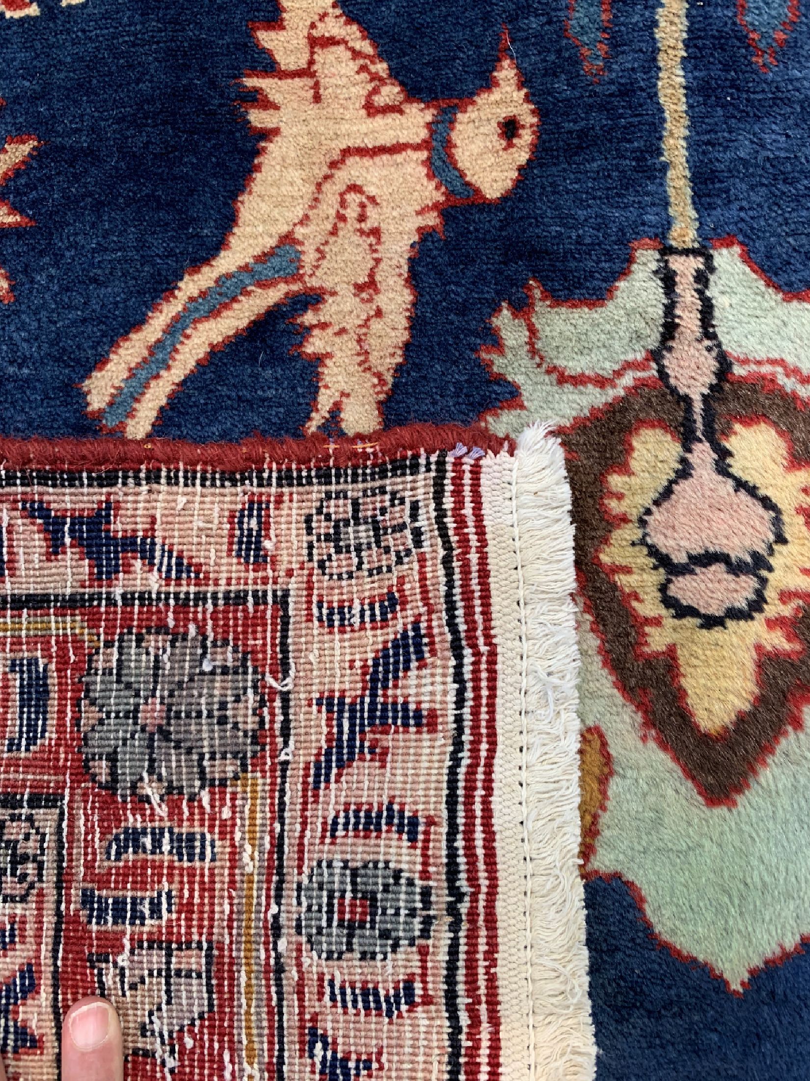 Detail d: Weramin alt, Persien, datiert(1361) 1940 , Wolle auf Baumwolle, ca. 162 x 104 cm, EHZ: 2