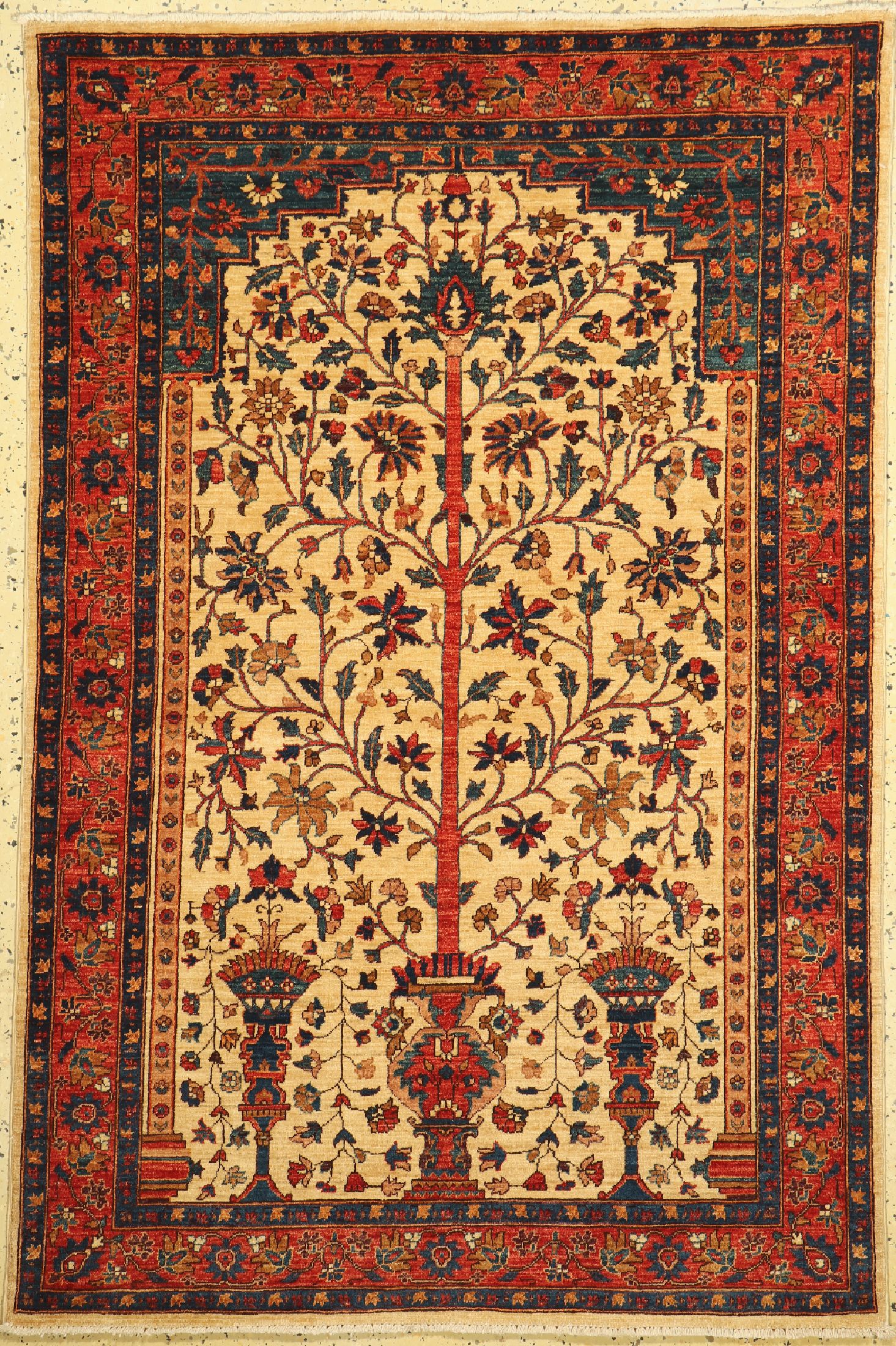 Manluk fein, Pakistan, ca. 30 Jahre, Wolle auf Baumwolle, ca. 180 x 121 cm, EHZ: 1