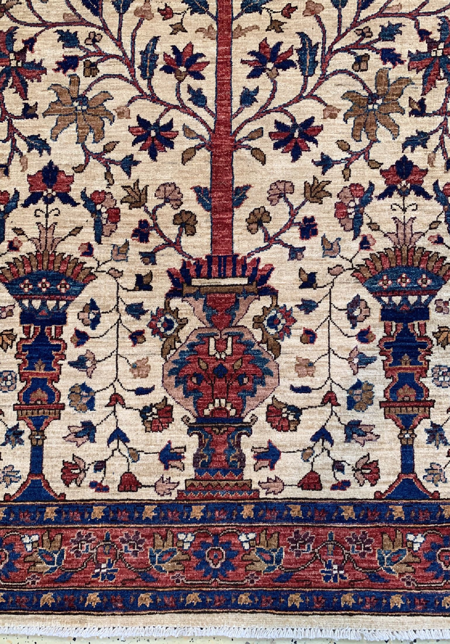 Detail b: Manluk fein, Pakistan, ca. 30 Jahre, Wolle auf Baumwolle, ca. 180 x 121 cm, EHZ: 1