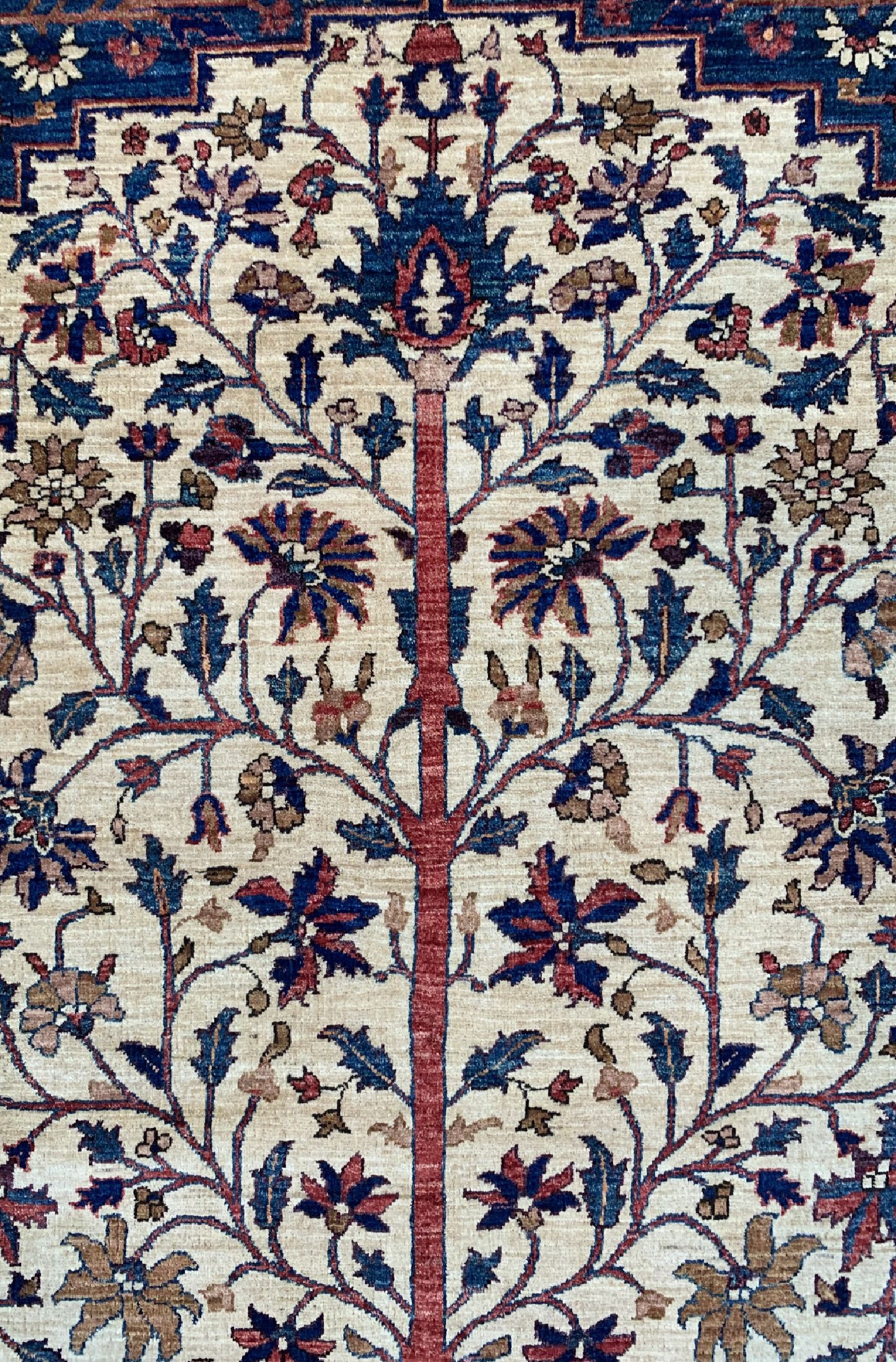 Detail c: Manluk fein, Pakistan, ca. 30 Jahre, Wolle auf Baumwolle, ca. 180 x 121 cm, EHZ: 1