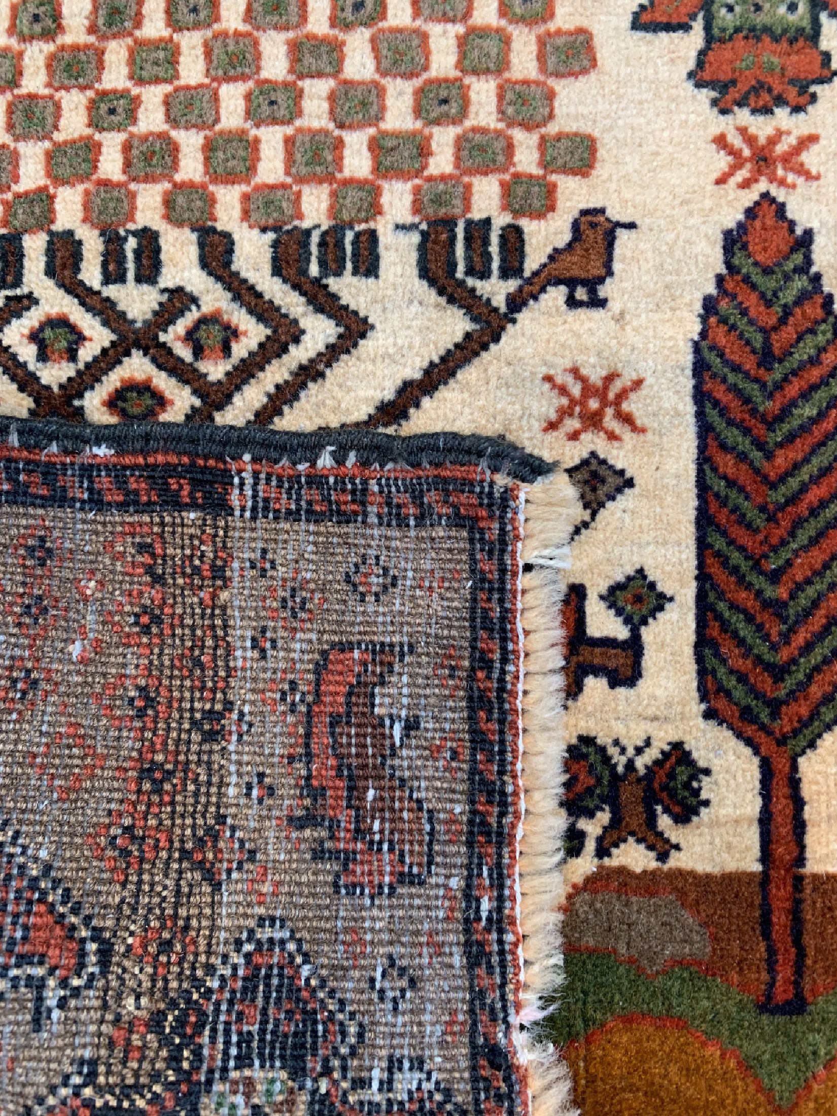 Detail d: Belutsch alt, Persien, um 1940, Wolle auf Wolle, ca. 143 x 88 cm, EHZ: 2