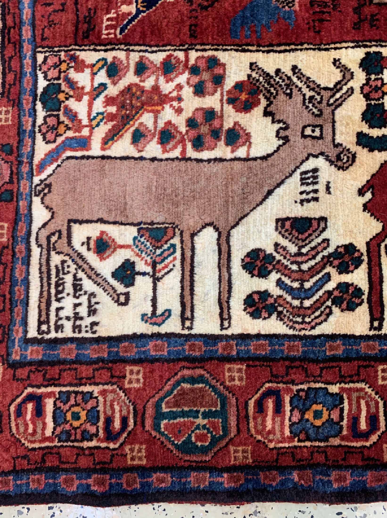 Detail b: Nahawand alt, Persien, um 1960, Wolle auf Baumwolle, ca. 150 x 107 cm, EHZ: 2