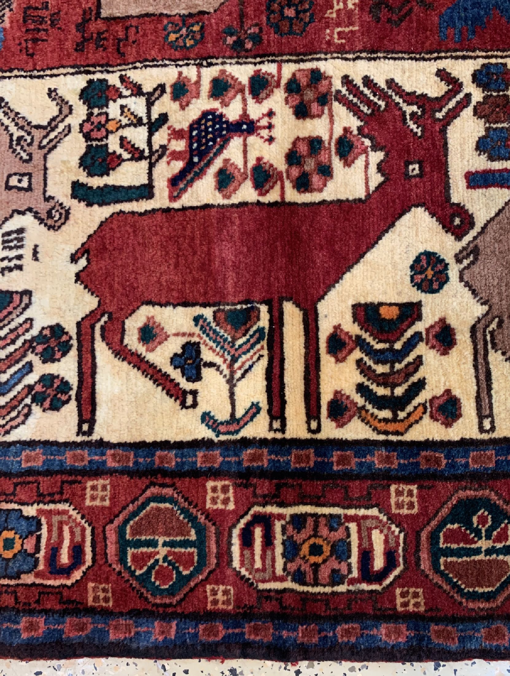 Detail c: Nahawand alt, Persien, um 1960, Wolle auf Baumwolle, ca. 150 x 107 cm, EHZ: 2